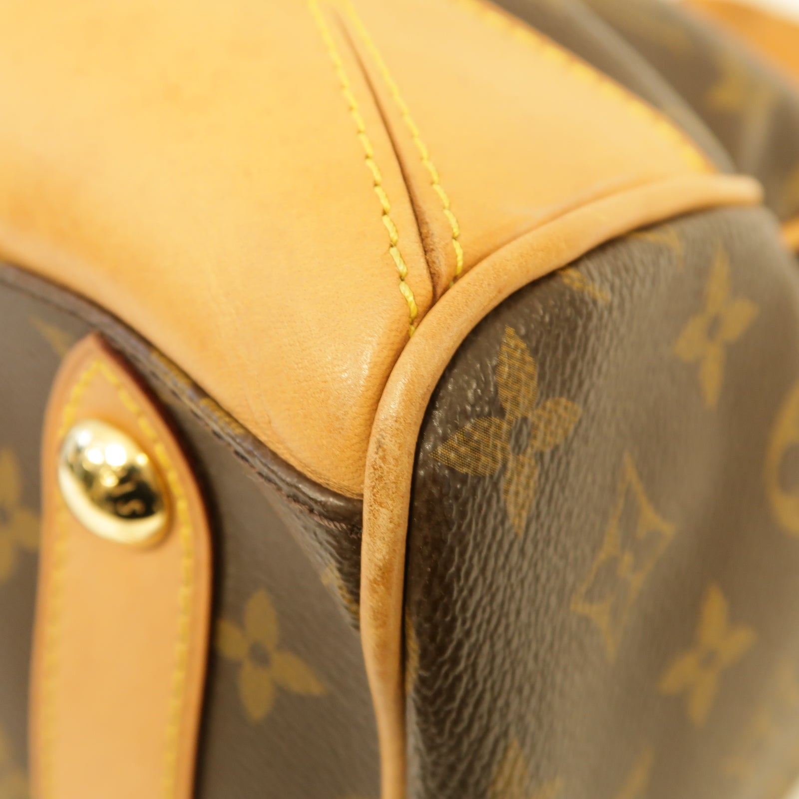 LOUIS VUITTON Monogram Retiro PM金扣手挽肩背兩用袋棕色