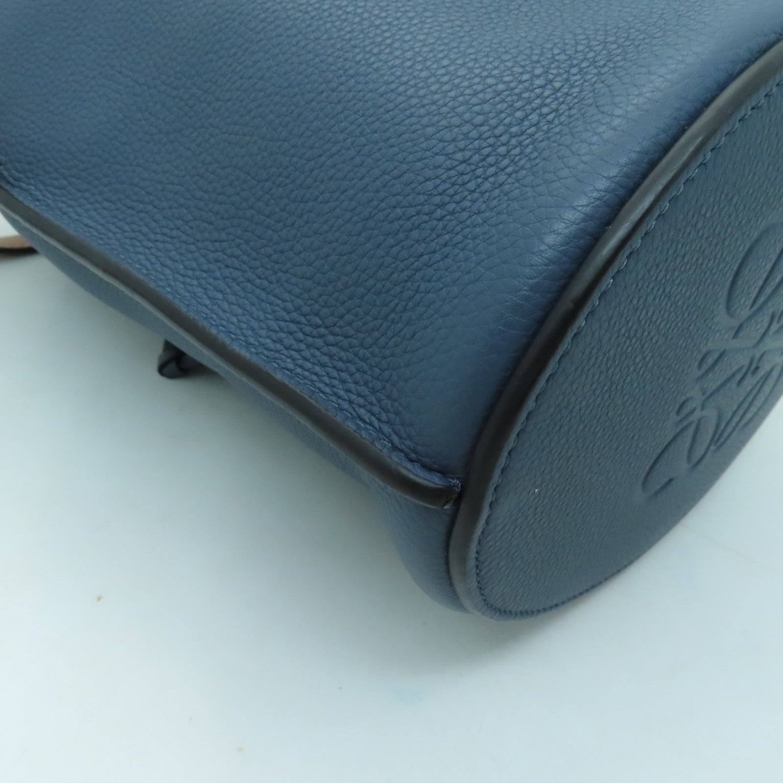 LOEWE 牛皮皮革Shoulder Bag金扣肩背袋藍色