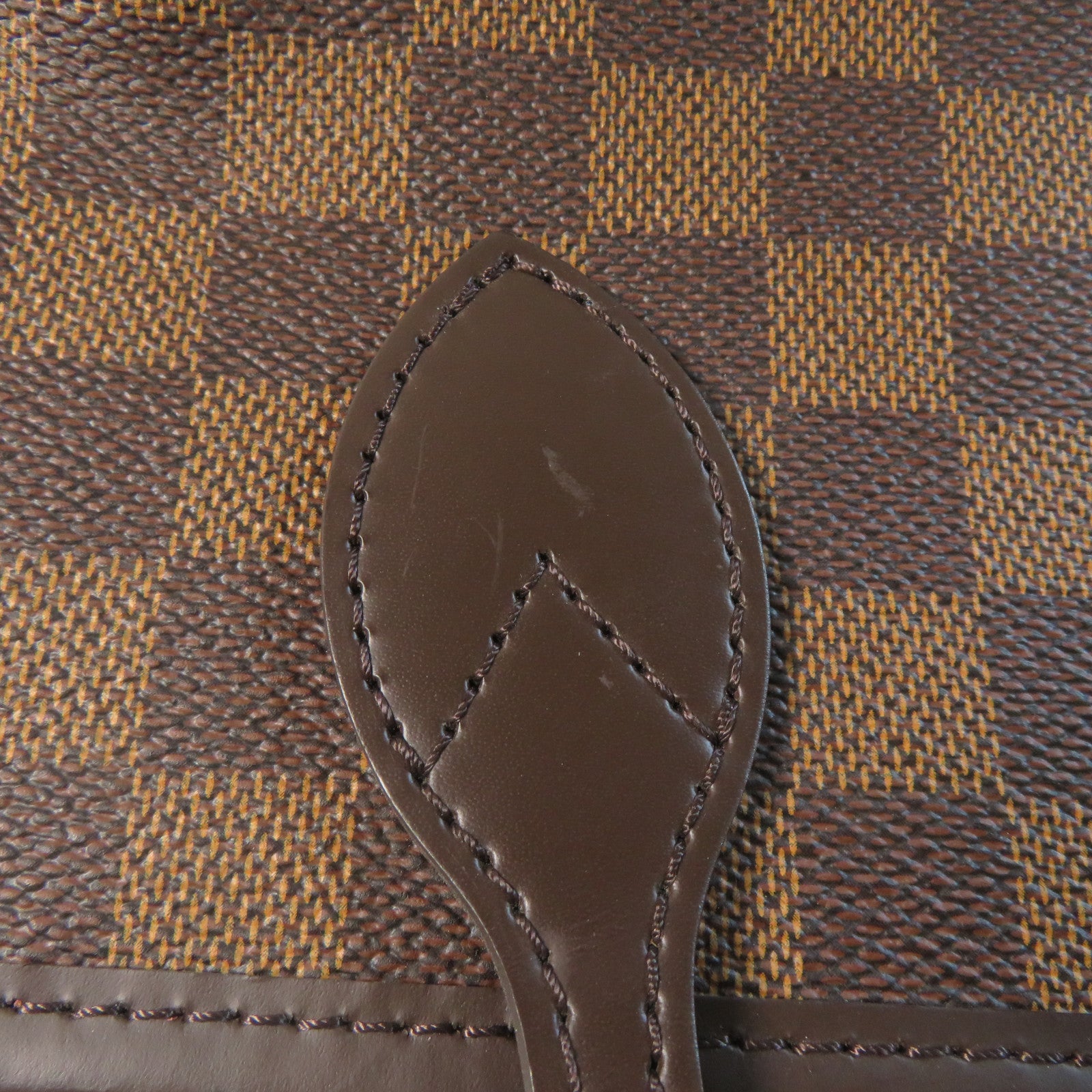 LOUIS VUITTON Damier Ebene Neverfull PM金扣手挽袋啡色