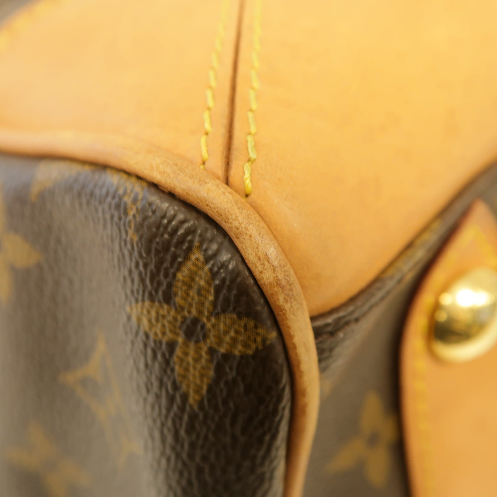 LOUIS VUITTON Monogram Retiro PM金扣手挽肩背兩用袋棕色