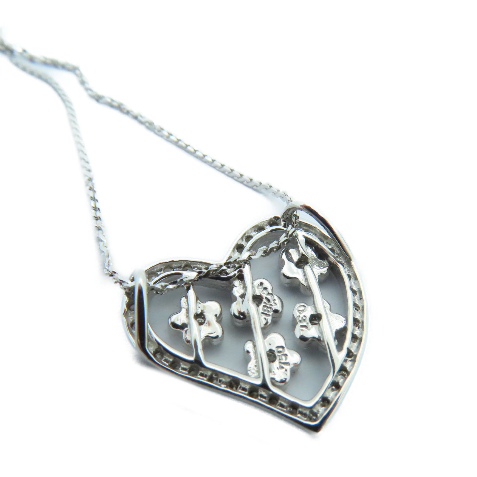 JEWELRY [Sharp Discount] 18K White Gold/925 Sterling Silver Diamond Necklace 0.37ct Diamond Necklace