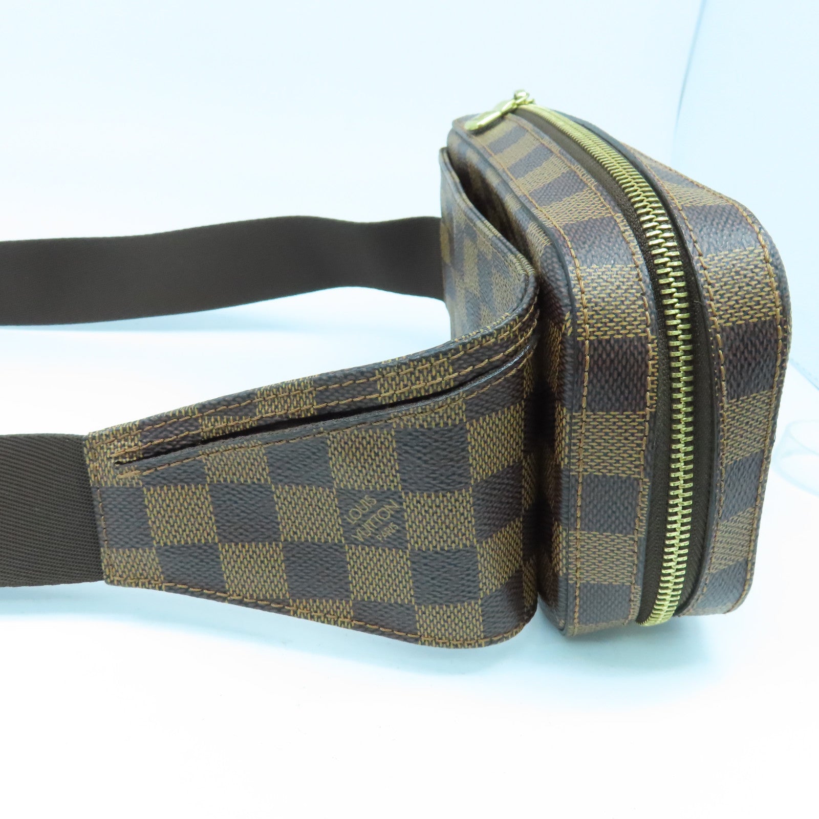 LOUIS VUITTON Damier Geronimos Waist Bag金扣腰包啡色