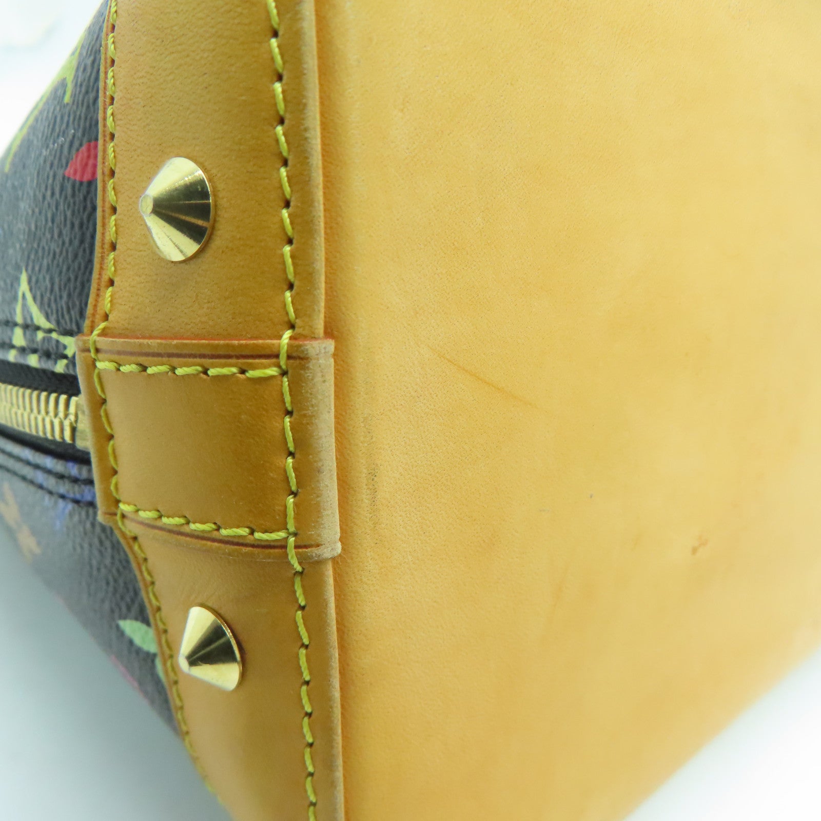 LOUIS VUITTON Monogram Multicolore Alma PM金扣手挽袋黑色彩色