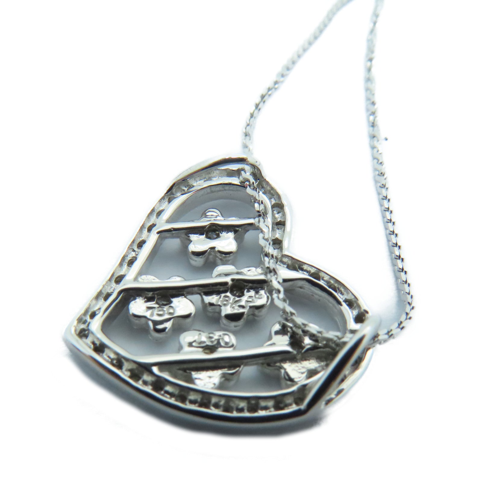 JEWELRY [Sharp Discount] 18K White Gold/925 Sterling Silver Diamond Necklace 0.37ct Diamond Necklace