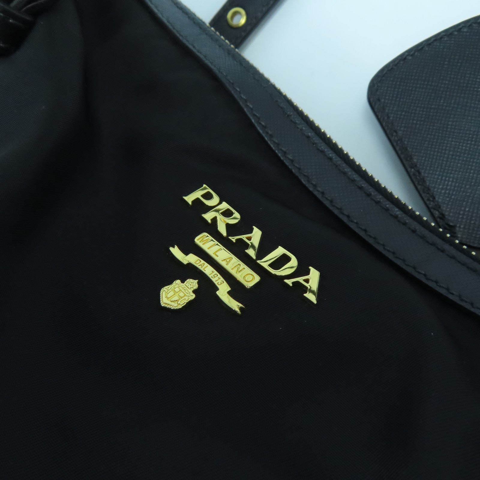 PRADA 尼龍2 Way Shoulder Bag金扣手挽肩背兩用袋黑色
