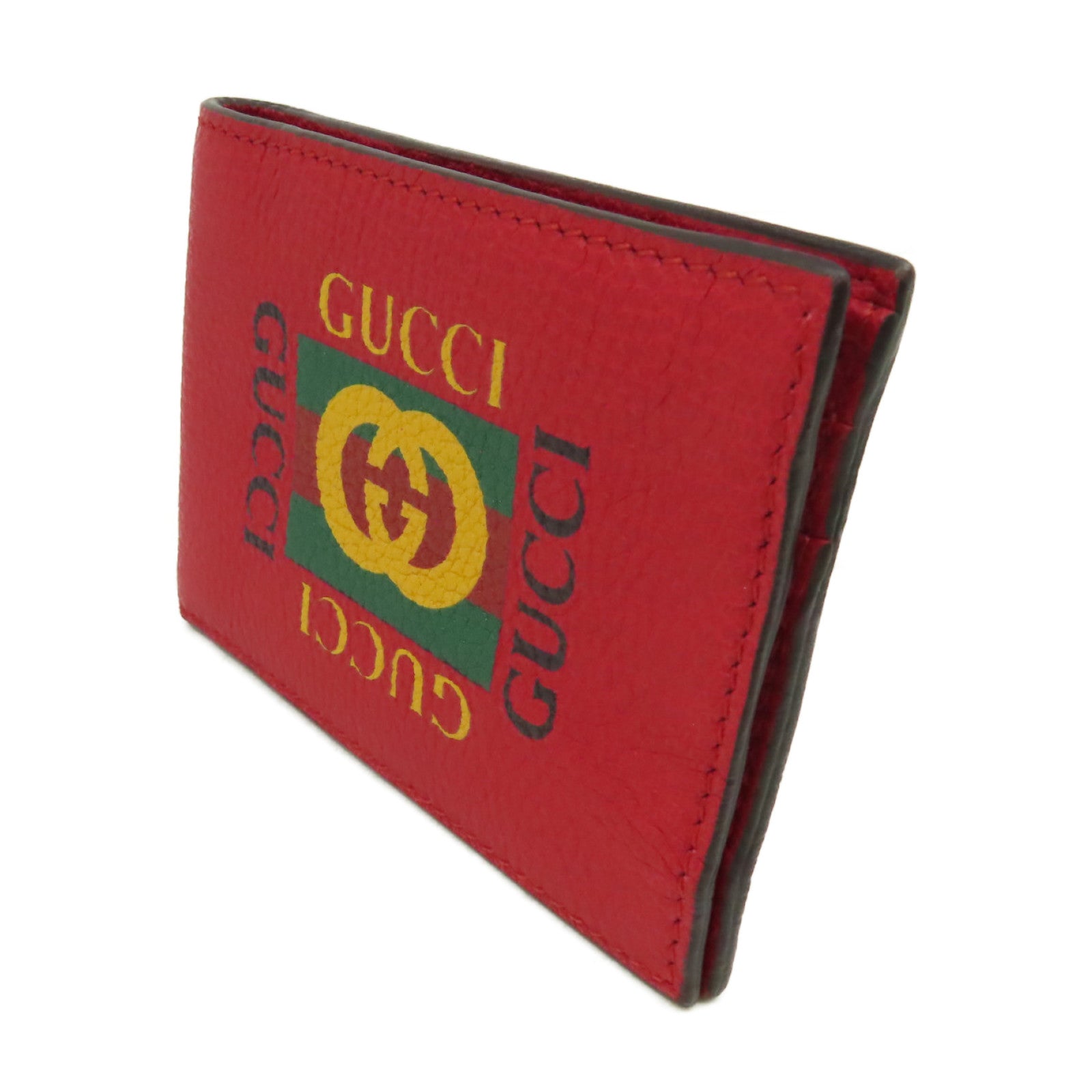 GUCCI 牛皮皮革Short Wallet短錢包紅色