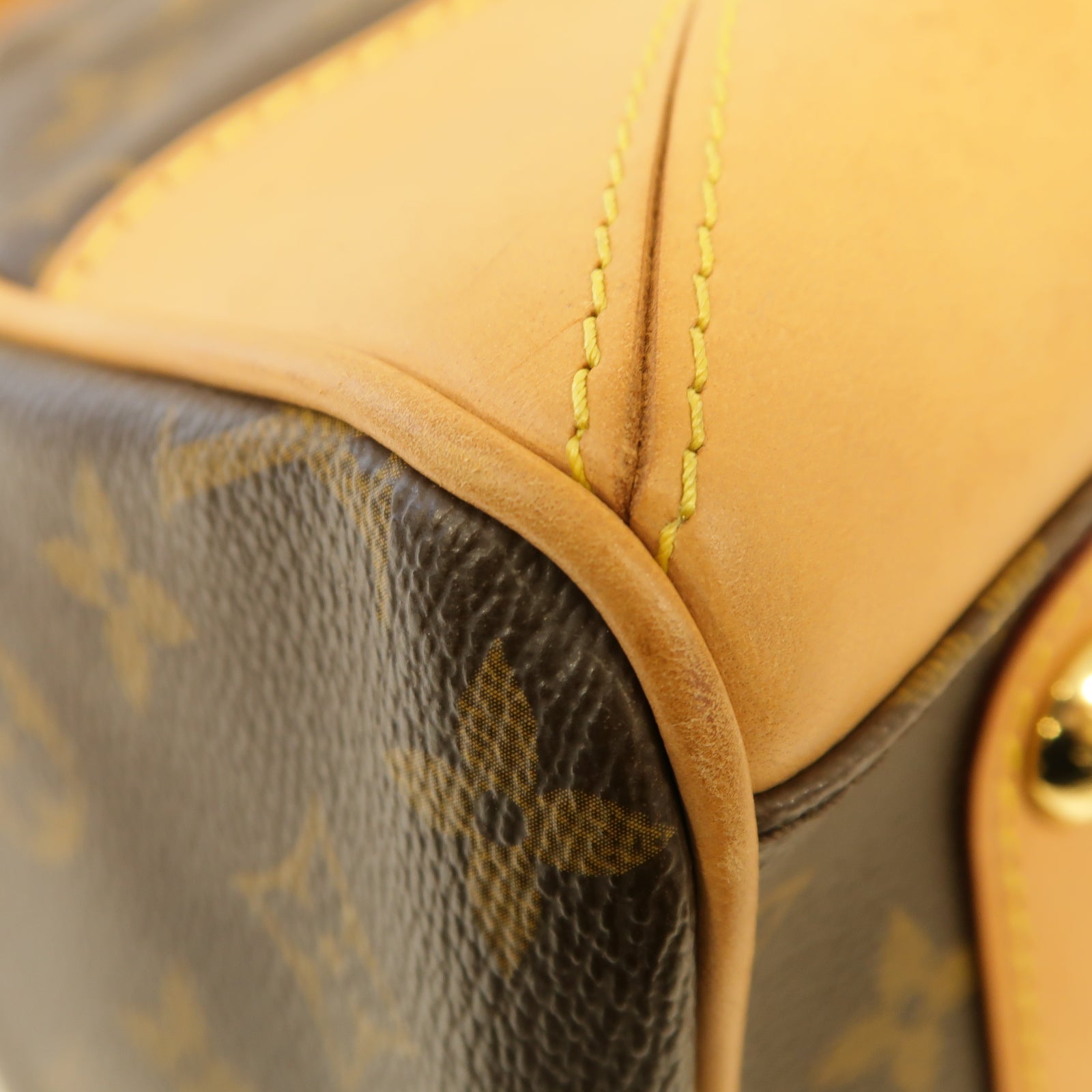 LOUIS VUITTON Monogram Retiro PM金扣手挽肩背兩用袋棕色