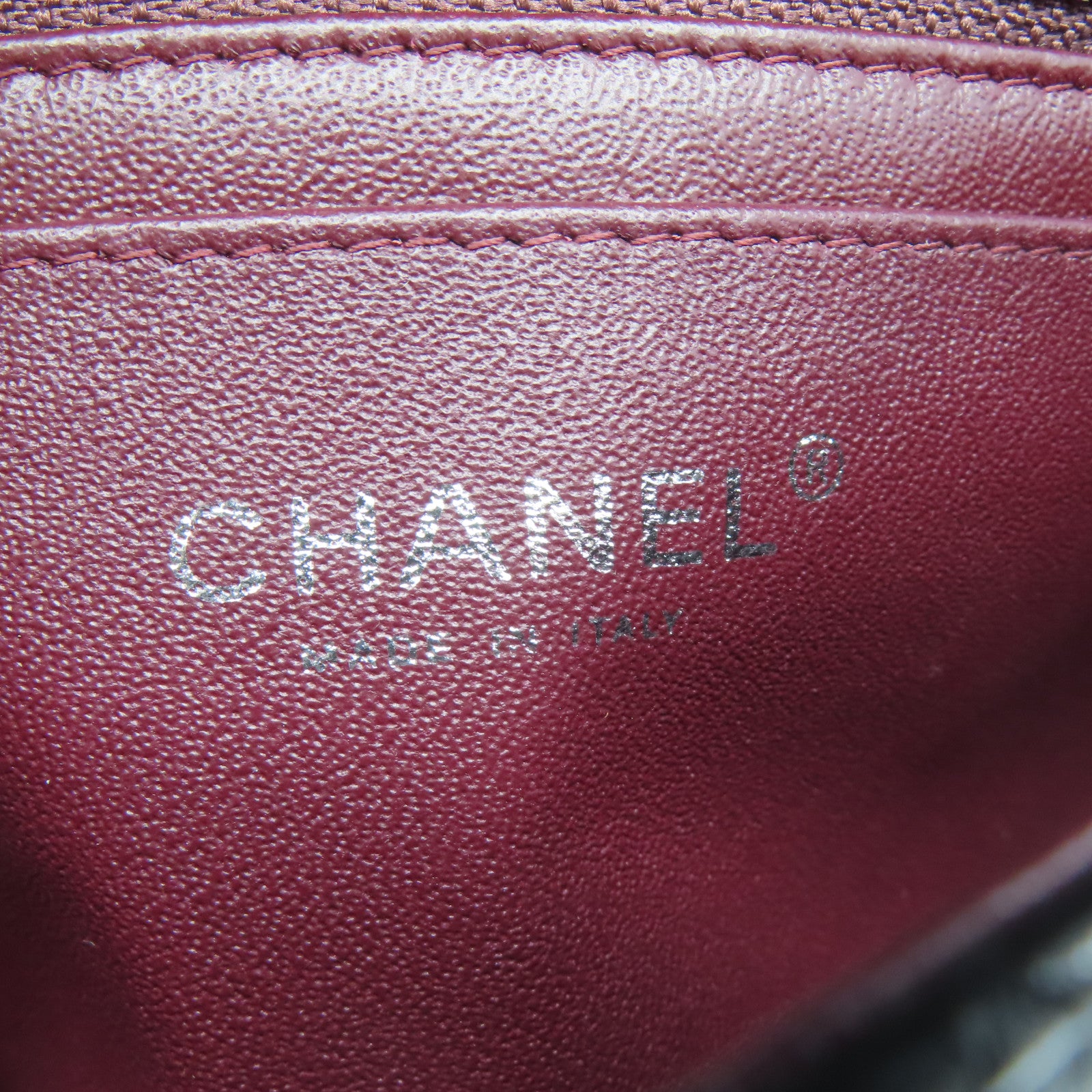 CHANEL 菱格皮革Mini Flap Bag銀扣鏈帶肩背袋黑色