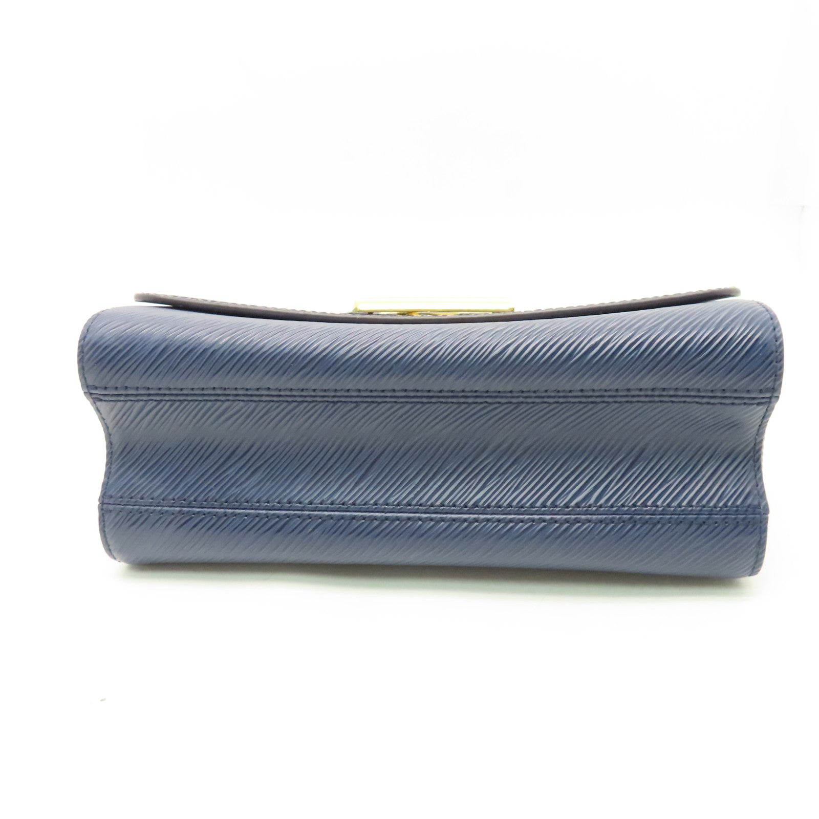 LOUIS VUITTON Epi Twist MM Gold Buckle Chain Shoulder Bag Blue