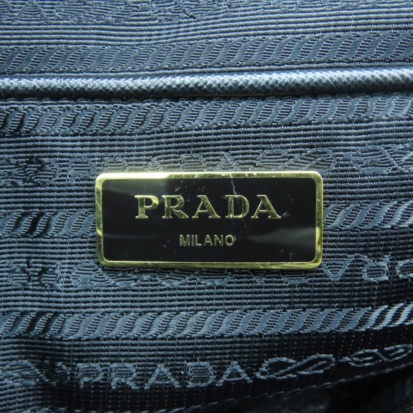 PRADA 尼龍2 Way Shoulder Bag金扣手挽肩背兩用袋黑色