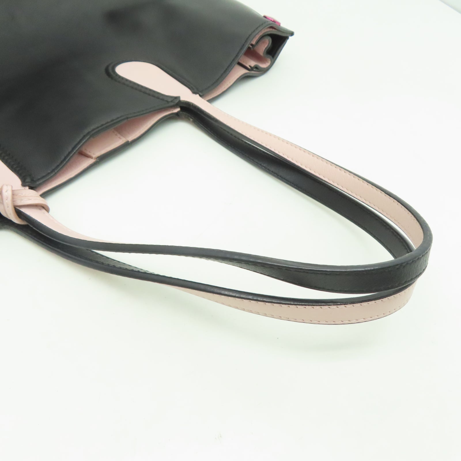 Dior 牛皮皮革Addict Vertical Tote Bag银扣手挽袋黑色/粉红色
