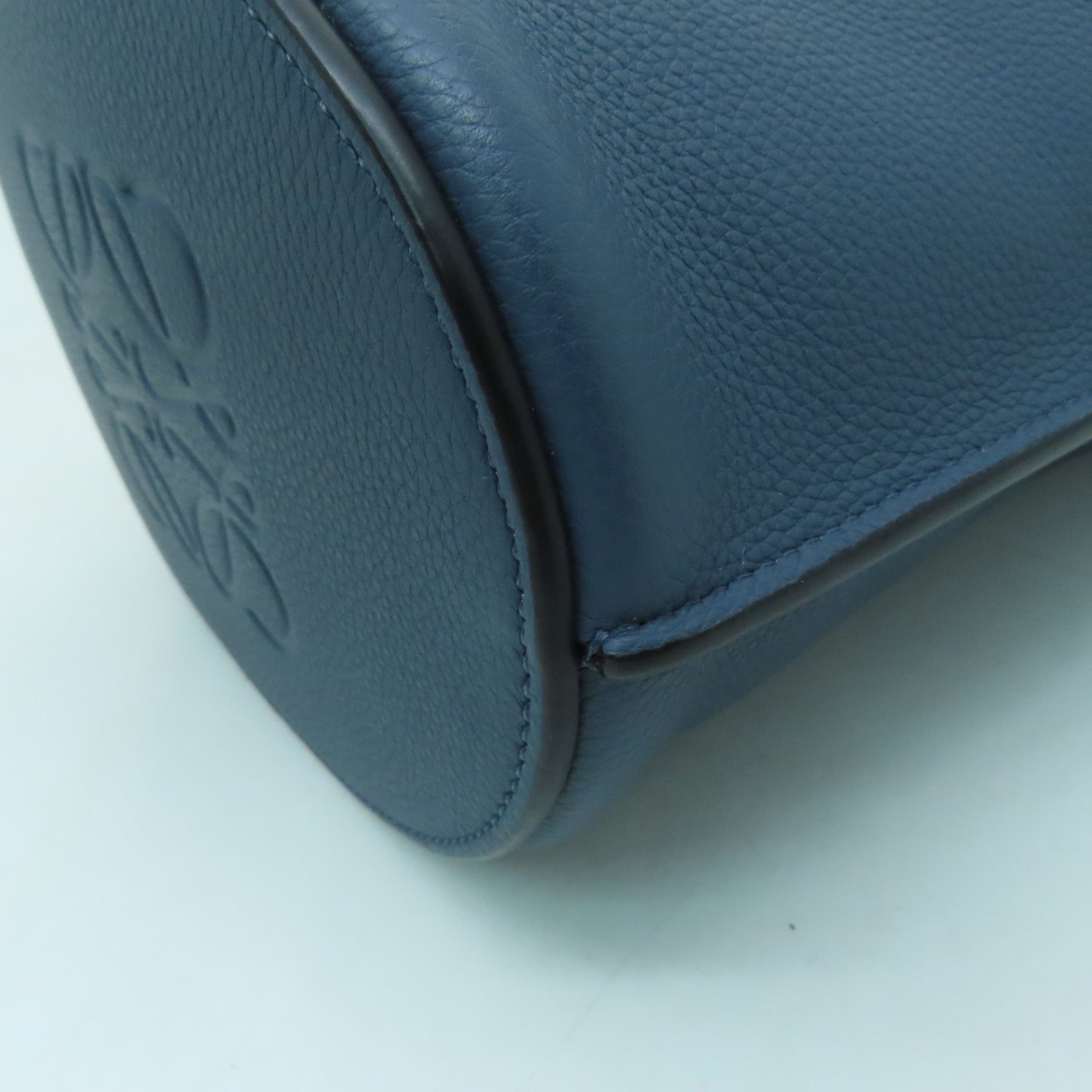 LOEWE 牛皮皮革Shoulder Bag金扣肩背袋藍色