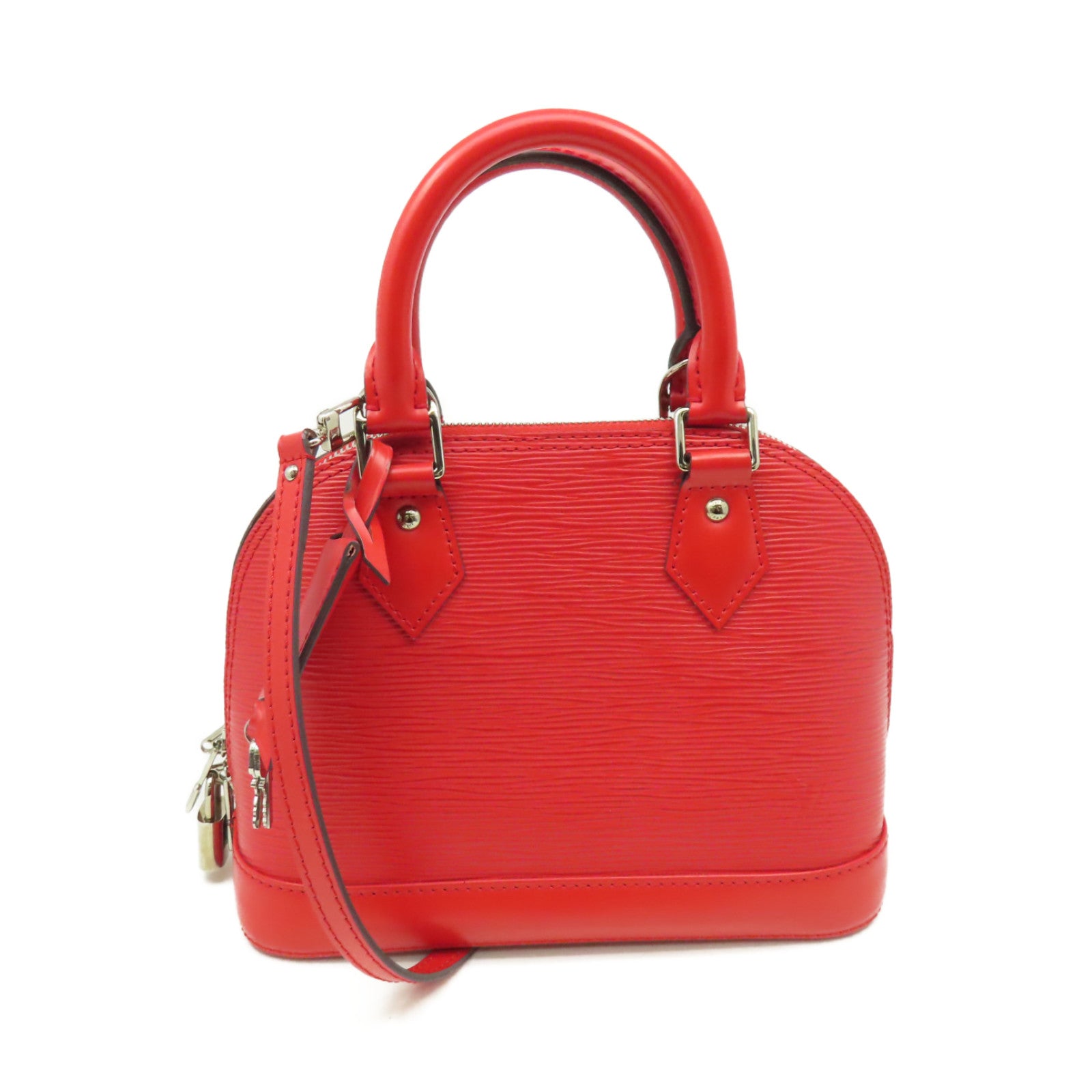 LOUIS VUITTON Epi Alma BB 2Way Shoulder Bag銀扣手挽肩背兩用袋紅色