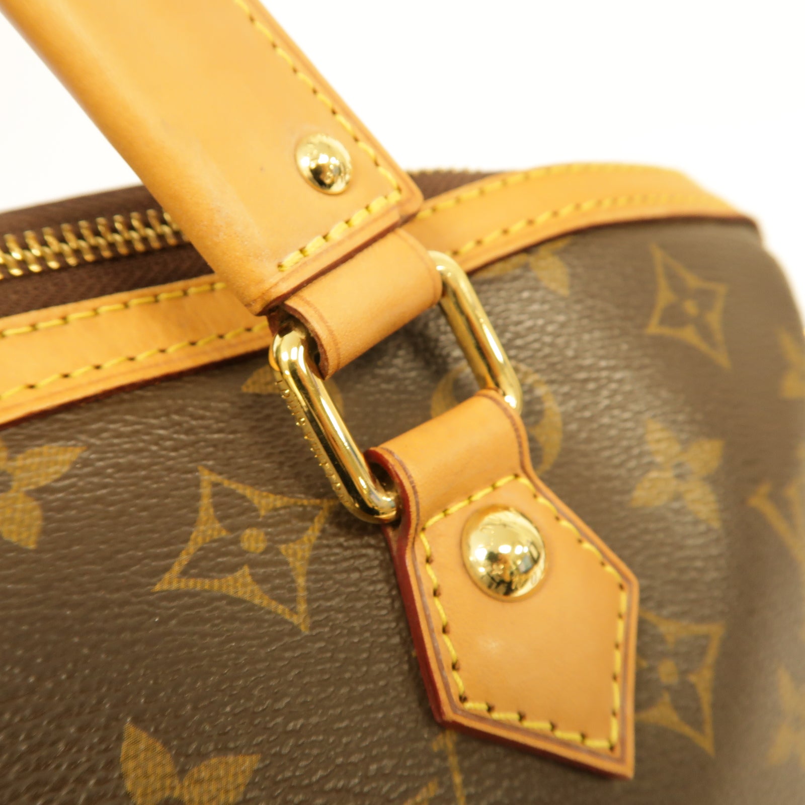 LOUIS VUITTON Monogram Retiro PM金扣手挽肩背兩用袋棕色