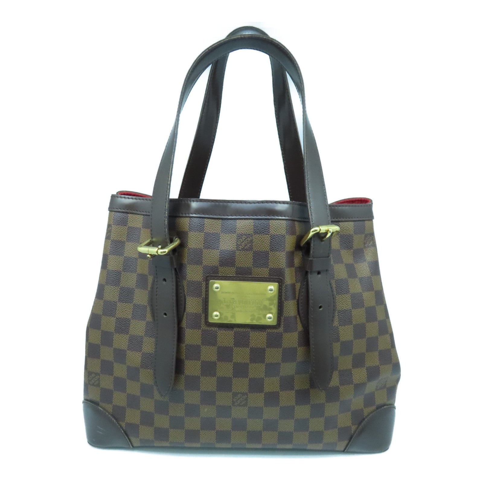 LOUIS VUITTON Damier Hampstead MM Tote Bag金扣手挽袋啡色