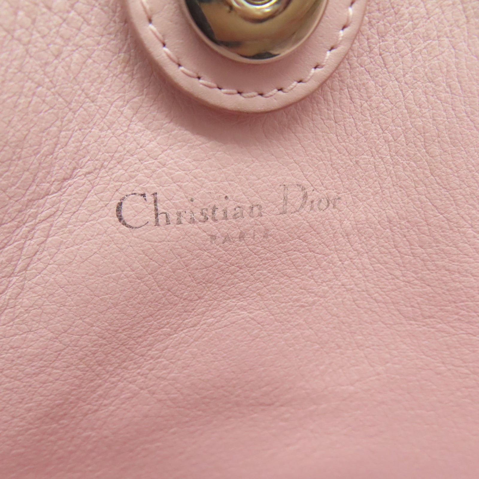 Dior 牛皮皮革Addict Vertical Tote Bag银扣手挽袋黑色/粉红色