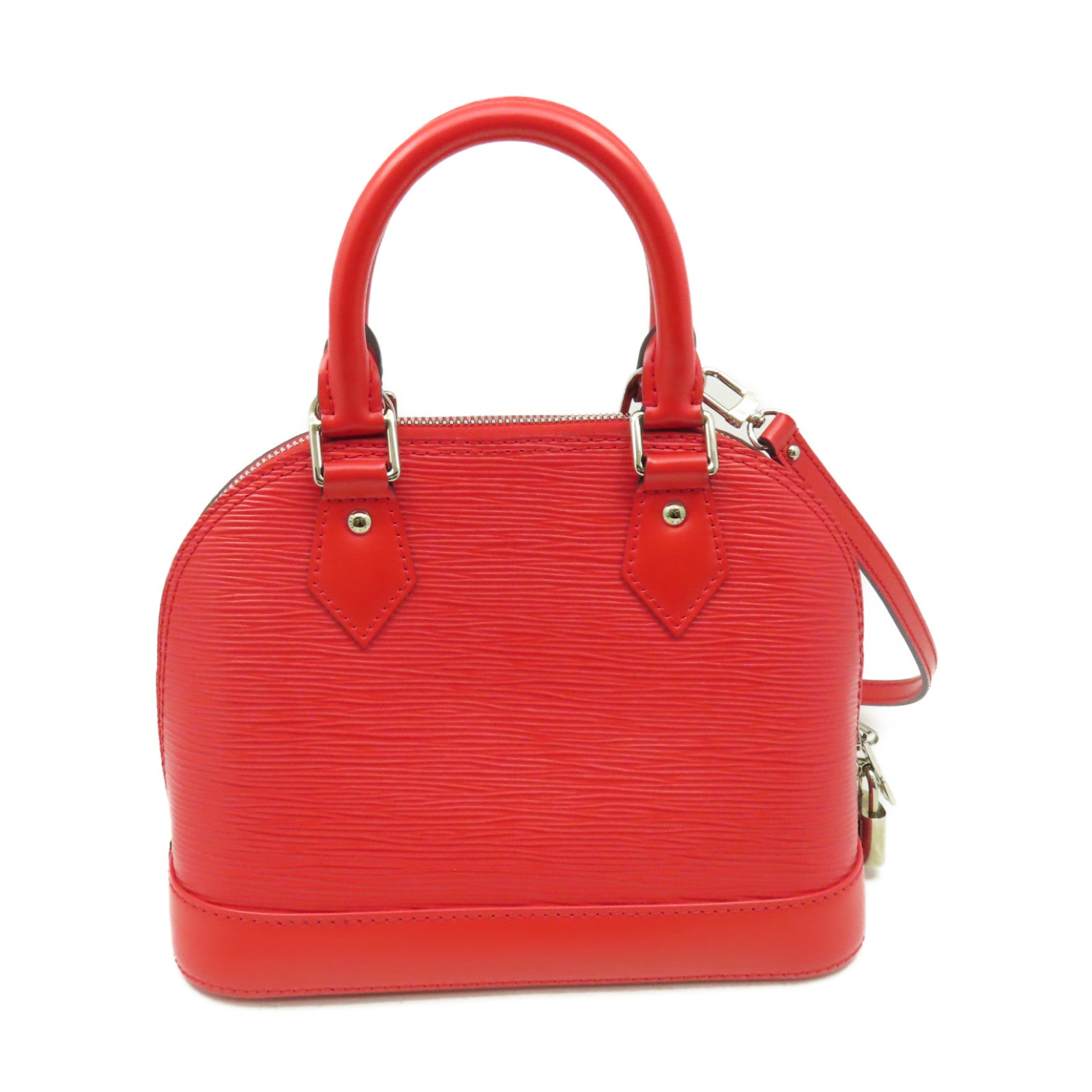 LOUIS VUITTON Epi Alma BB 2Way Shoulder Bag銀扣手挽肩背兩用袋紅色