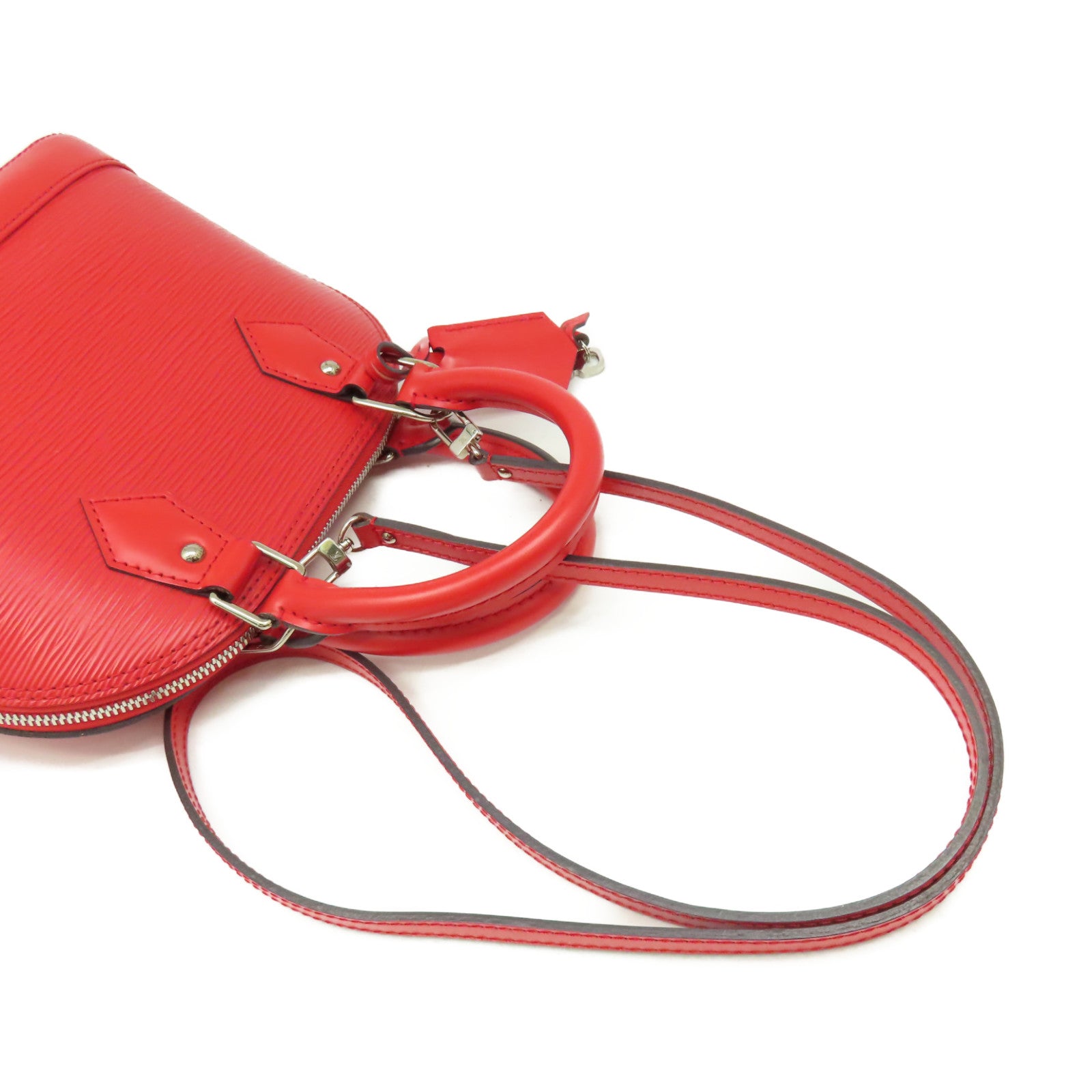 LOUIS VUITTON Epi Alma BB 2Way Shoulder Bag銀扣手挽肩背兩用袋紅色