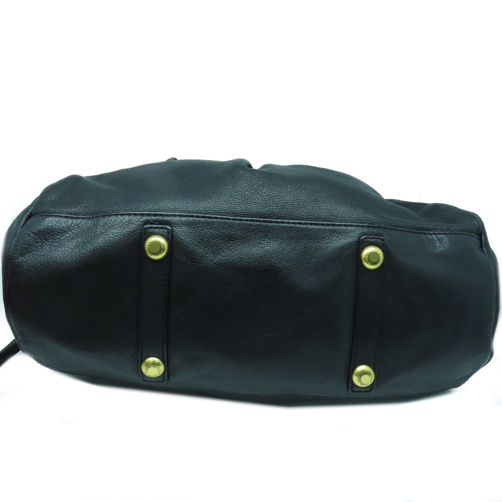 MARC JACOBS 牛皮皮革Shoulder Bag金扣肩背袋黑色