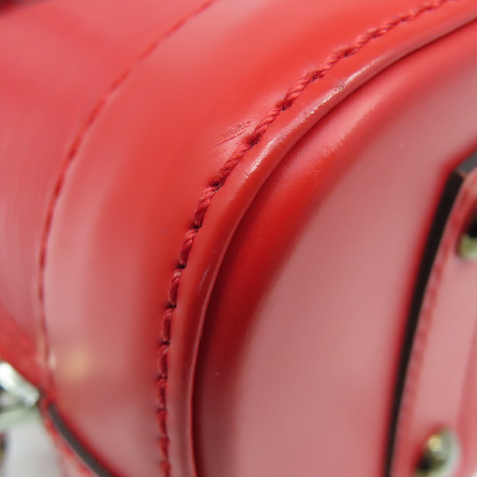 LOUIS VUITTON Epi Alma BB 2Way Shoulder Bag銀扣手挽肩背兩用袋紅色