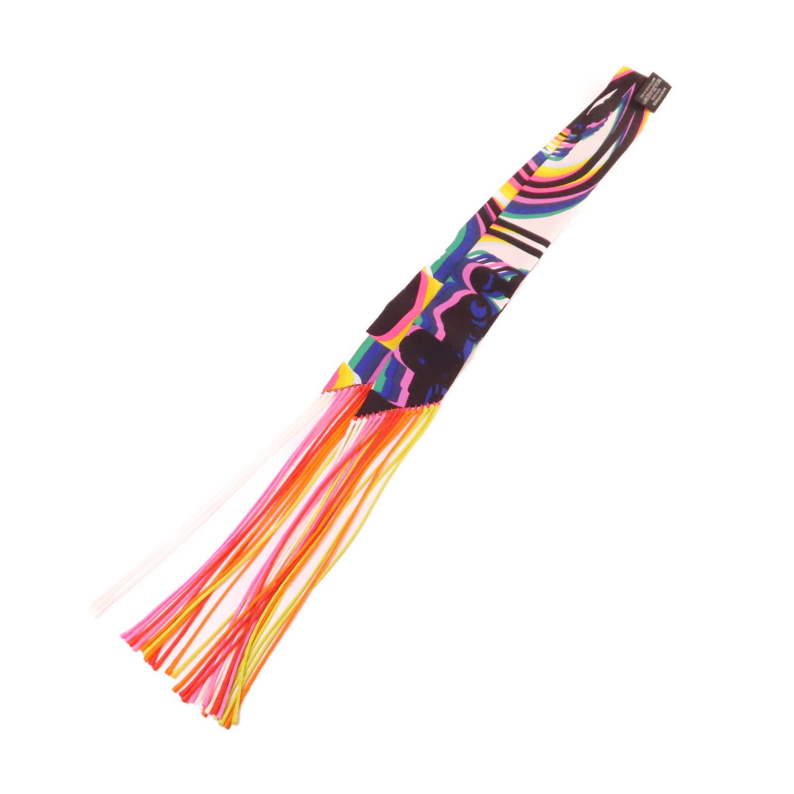 HERMES 絲質Twilly Scarf絲巾黑色/彩色