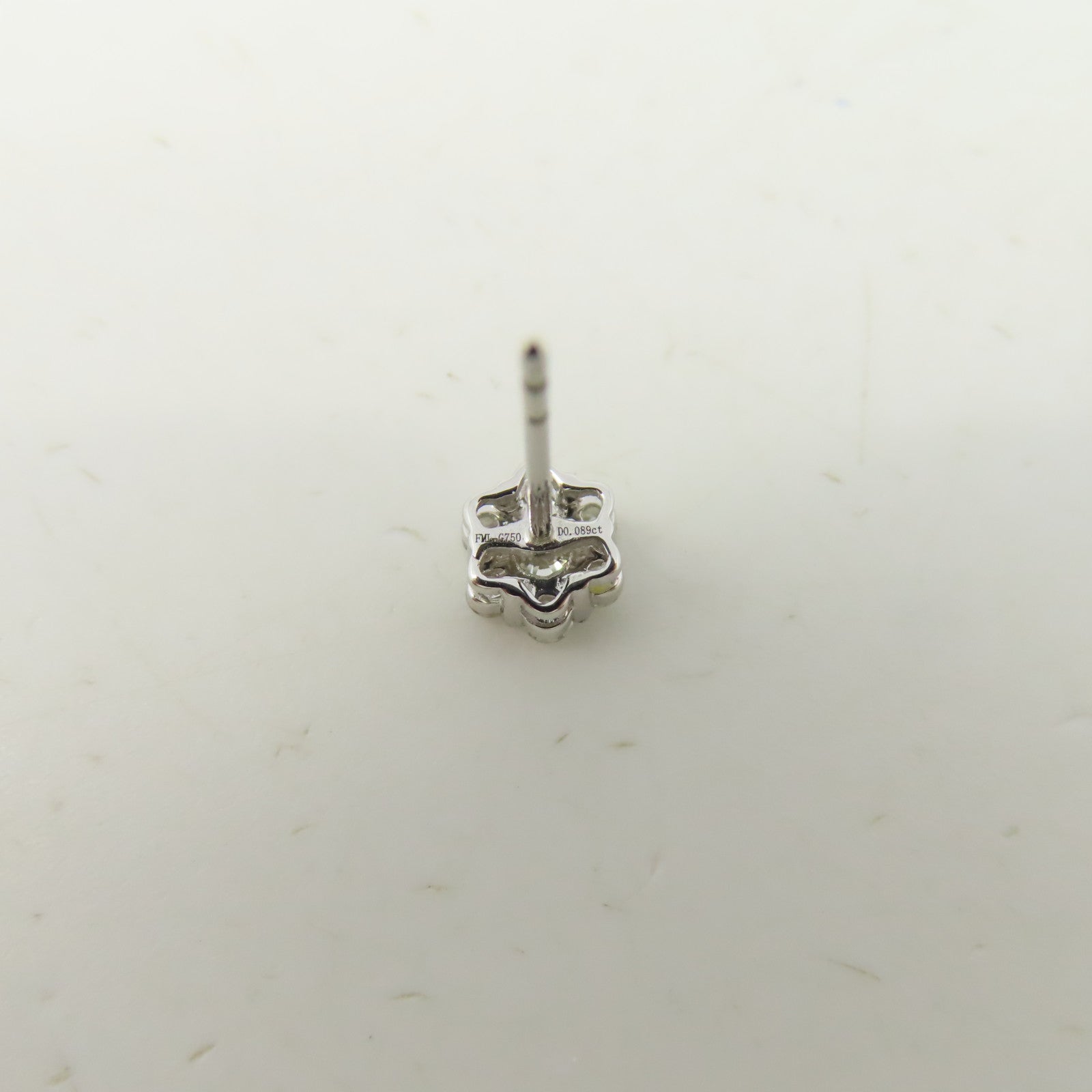 JEWELRY 18K白金Diamond Earrings 0.09ct/0.089ct钻石耳环