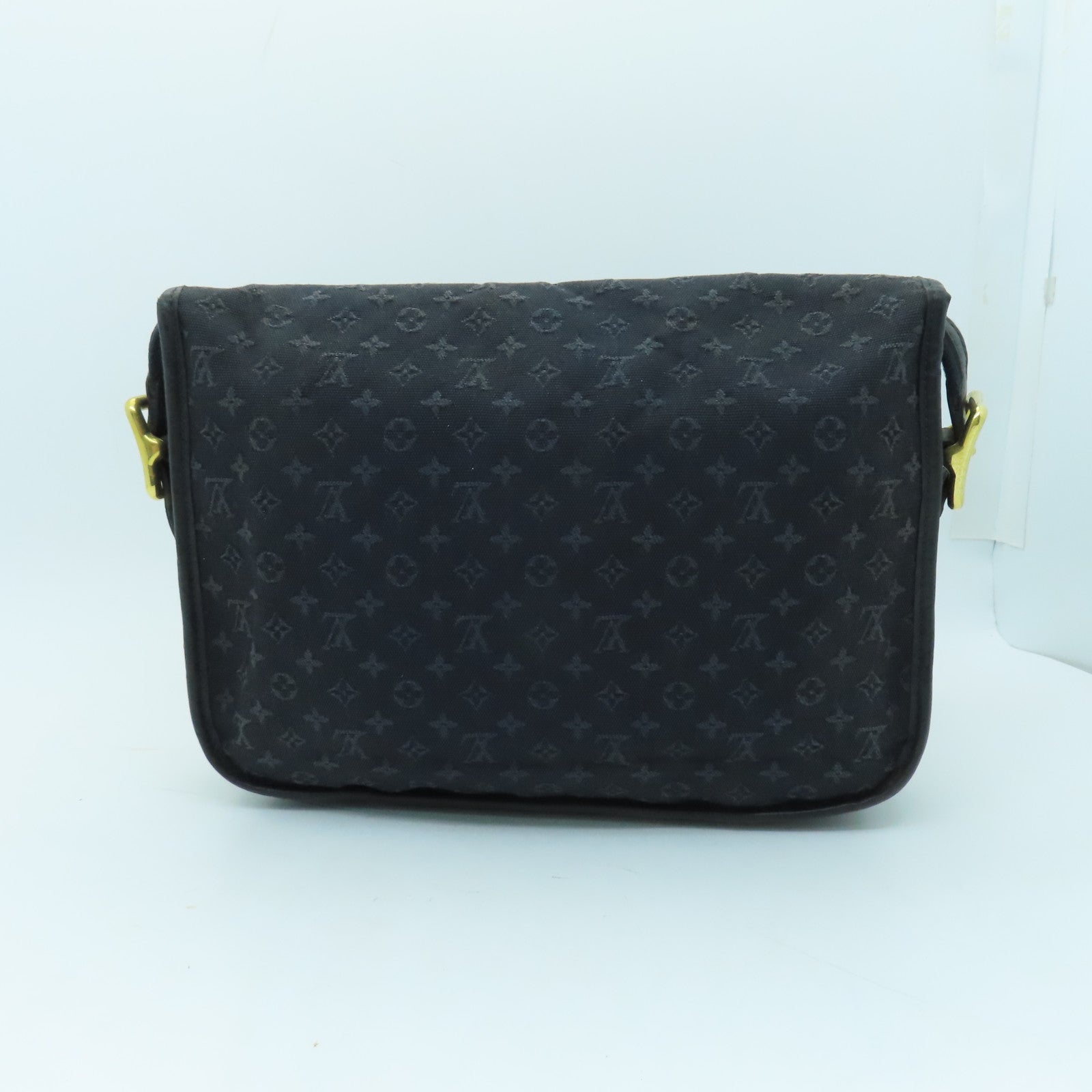 LOUIS VUITTON Monogram Mini Mini Belanger金扣肩背袋黑色