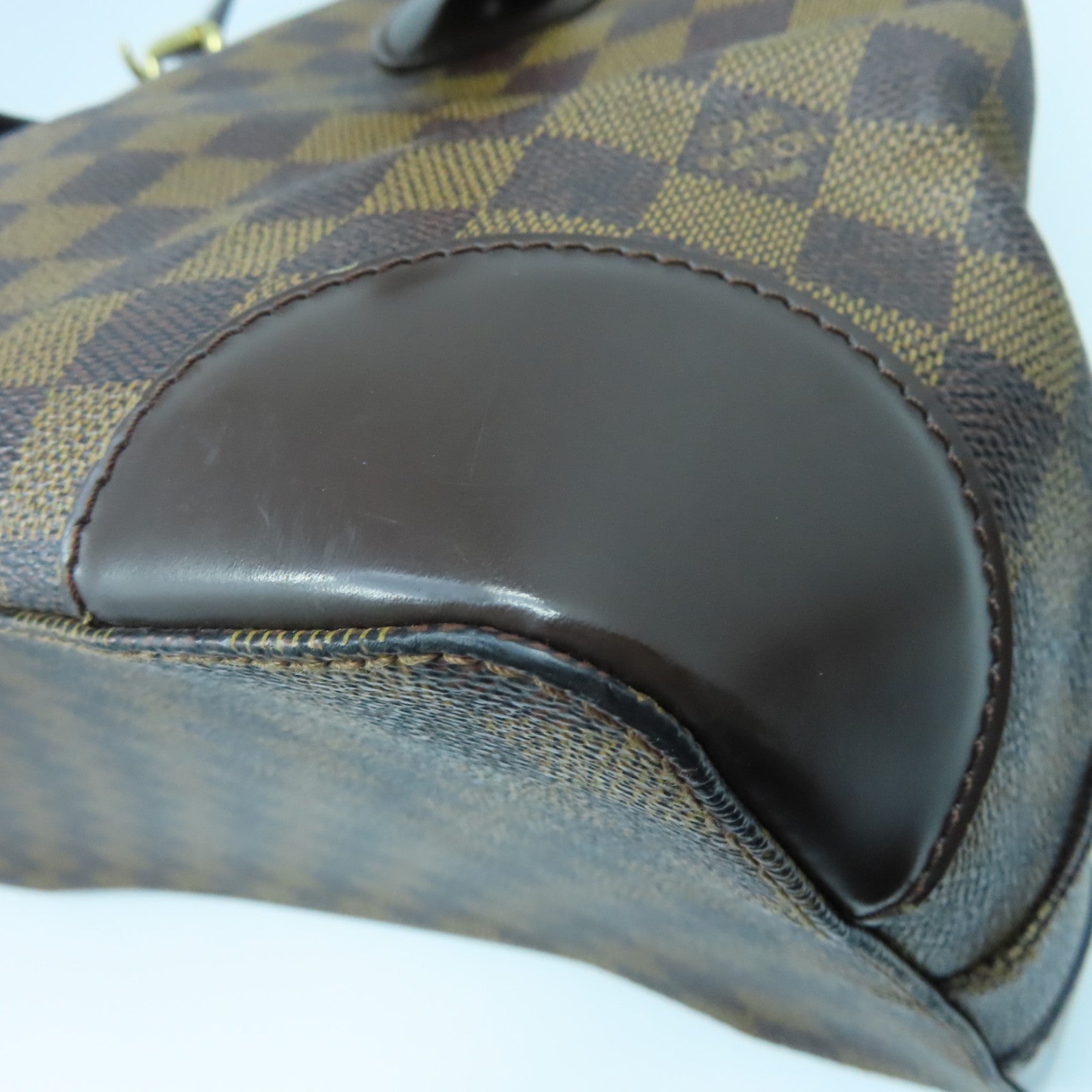LOUIS VUITTON Damier Hampstead MM Tote Bag金扣手挽袋啡色