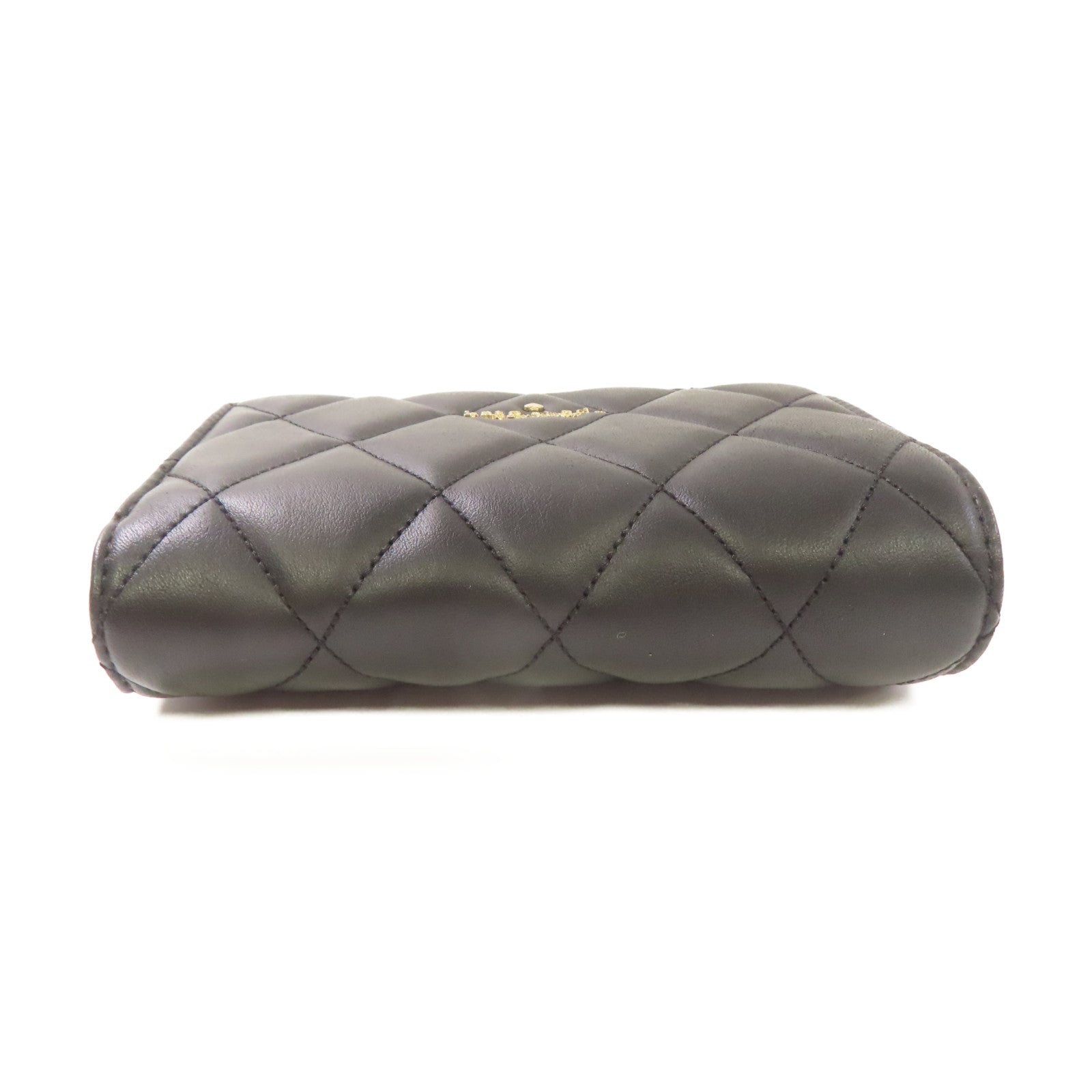 Kate Spade 牛皮皮革Short Wallet金扣短錢包黑色