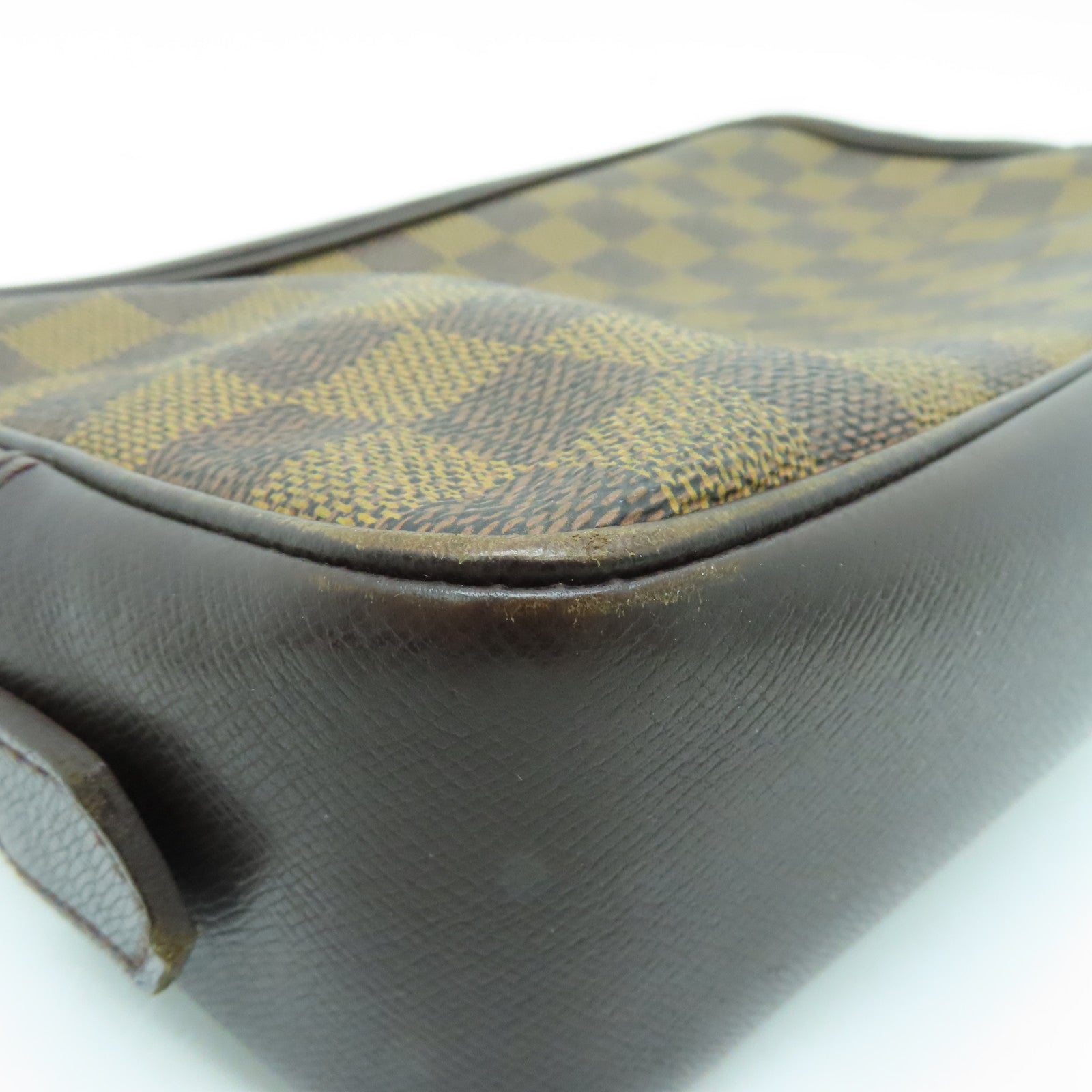 LOUIS VUITTON Damier塗層帆布Trousse Toilteet 金扣手提包啡色
