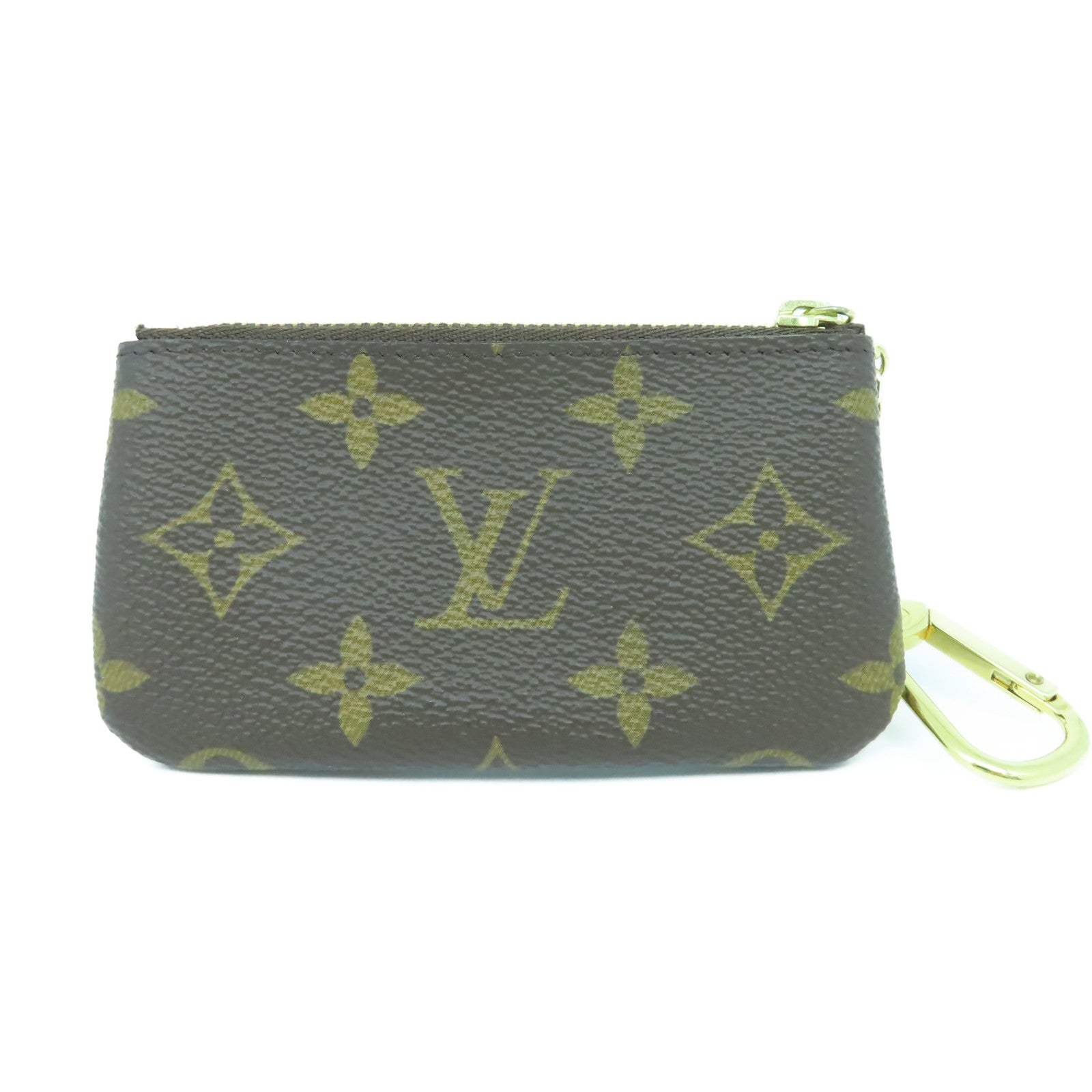 LOUIS VUITTON Monogram Key Pouch金扣鎖匙包啡色