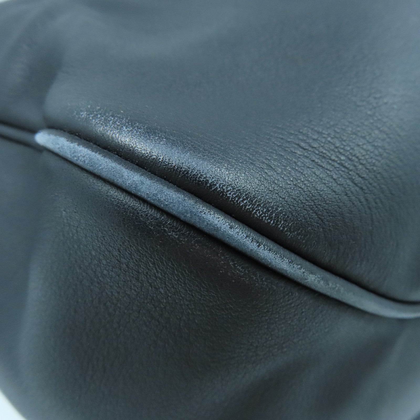 HERMES Leather Cristobal Cityslide Silver Buckle Shoulder Bag Black