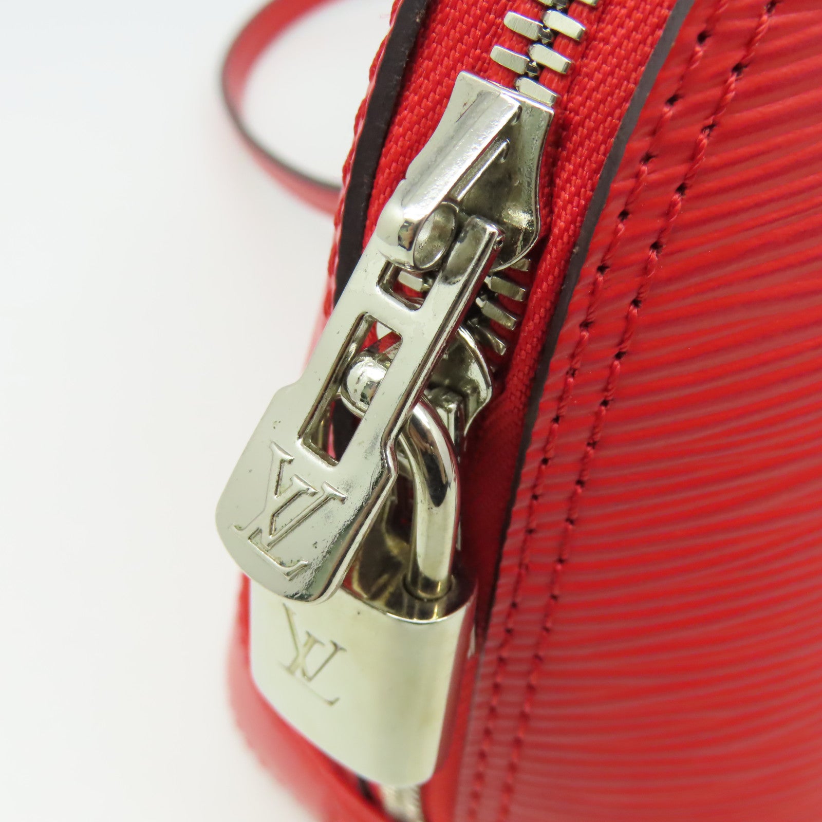 LOUIS VUITTON Epi Alma BB 2Way Shoulder Bag銀扣手挽肩背兩用袋紅色