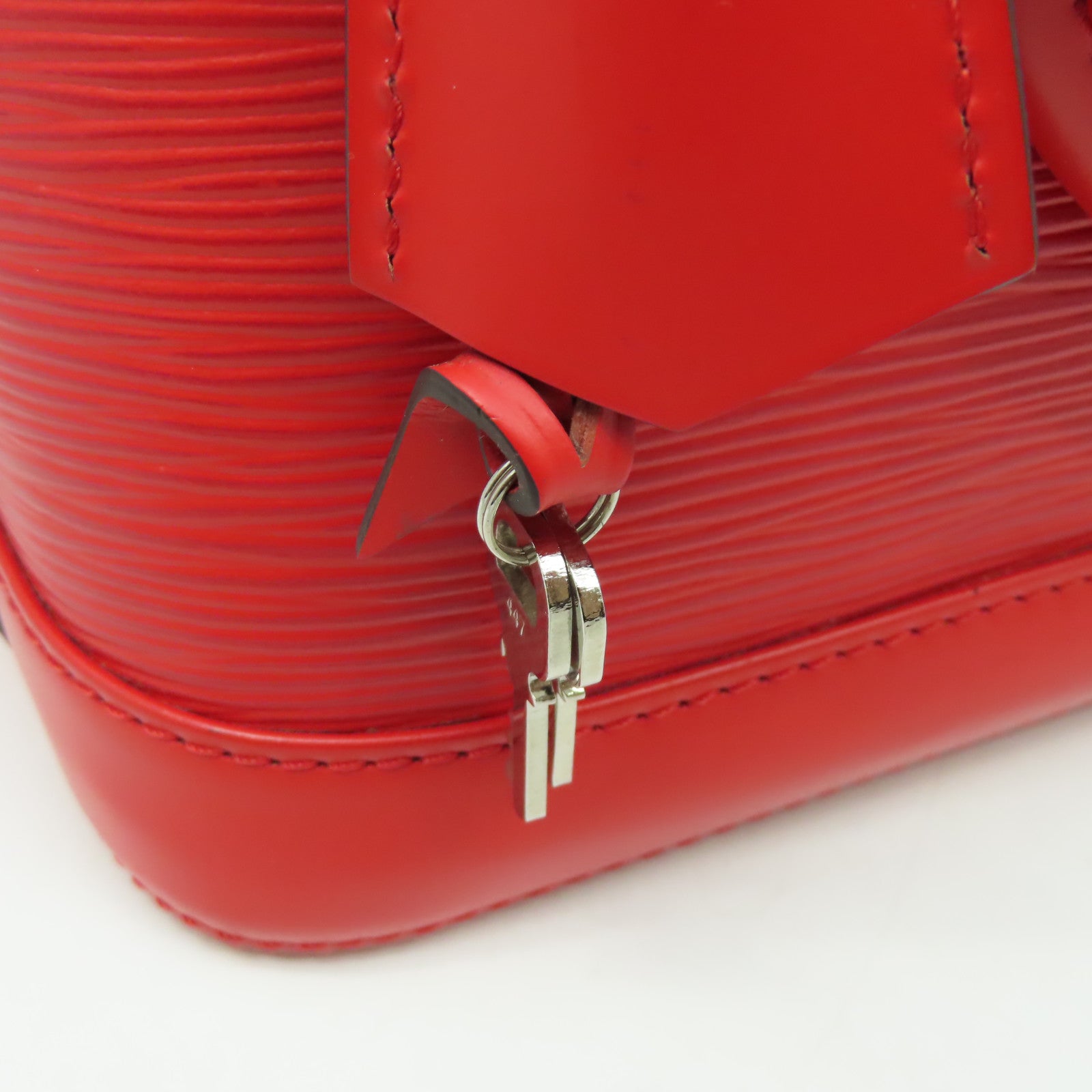 LOUIS VUITTON Epi Alma BB 2Way Shoulder Bag銀扣手挽肩背兩用袋紅色
