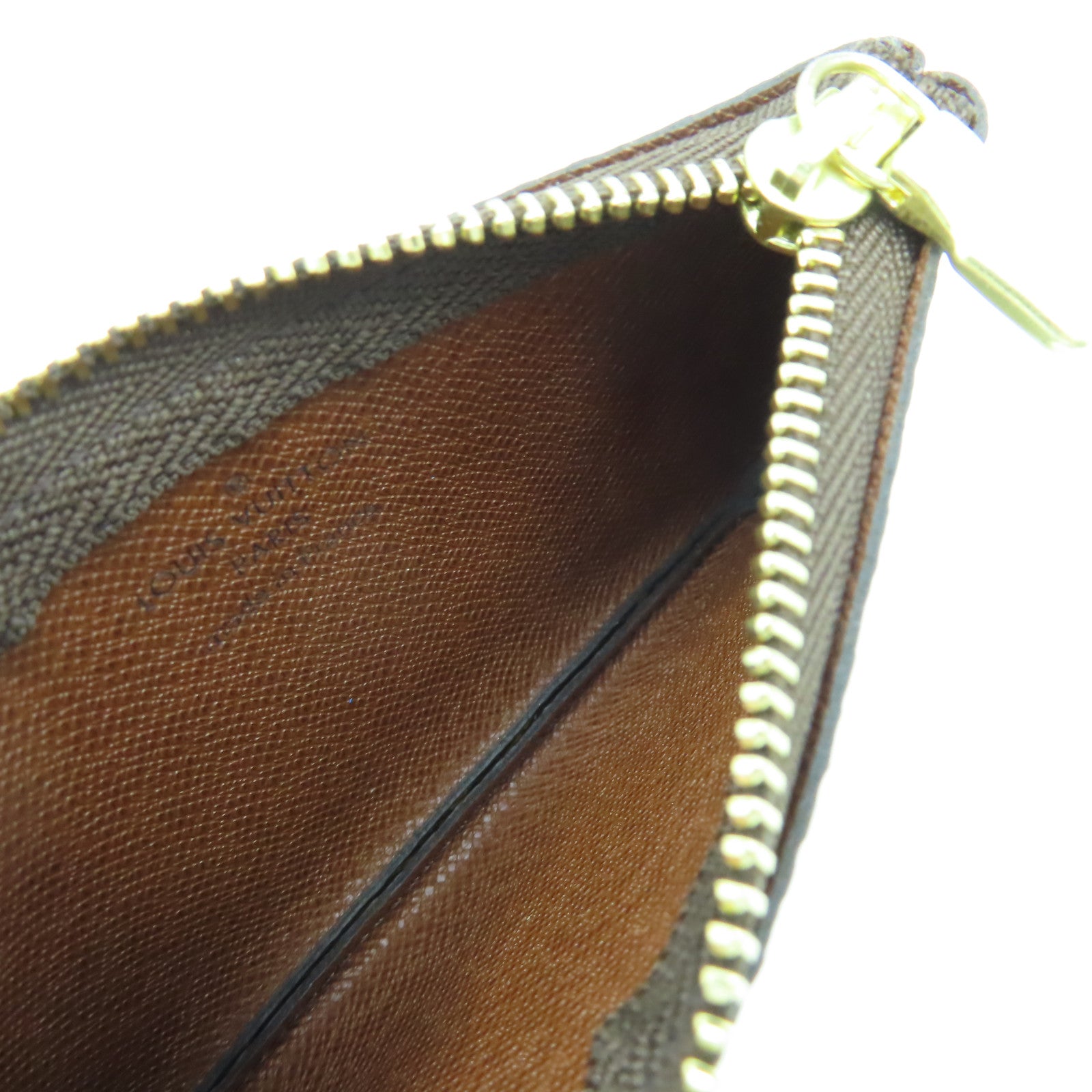 LOUIS VUITTON Monogram Key Pouch金扣鎖匙包啡色