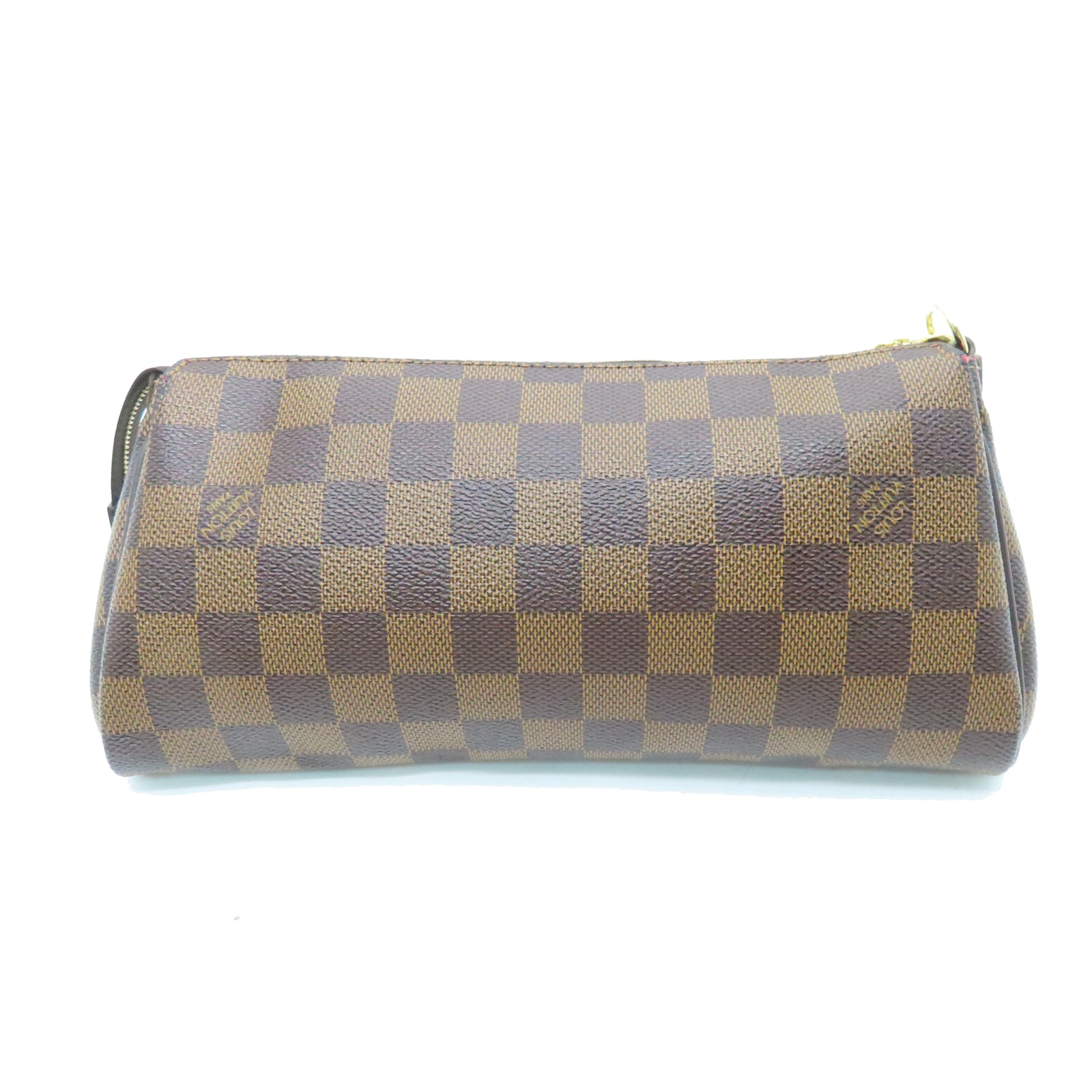 LOUIS VUITTON Damier Eva Gold Buckle Chain Shoulder Bag Brown