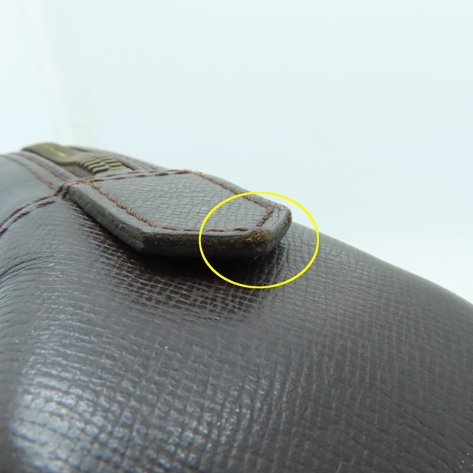 LOUIS VUITTON Damier塗層帆布Trousse Toilteet 金扣手提包啡色