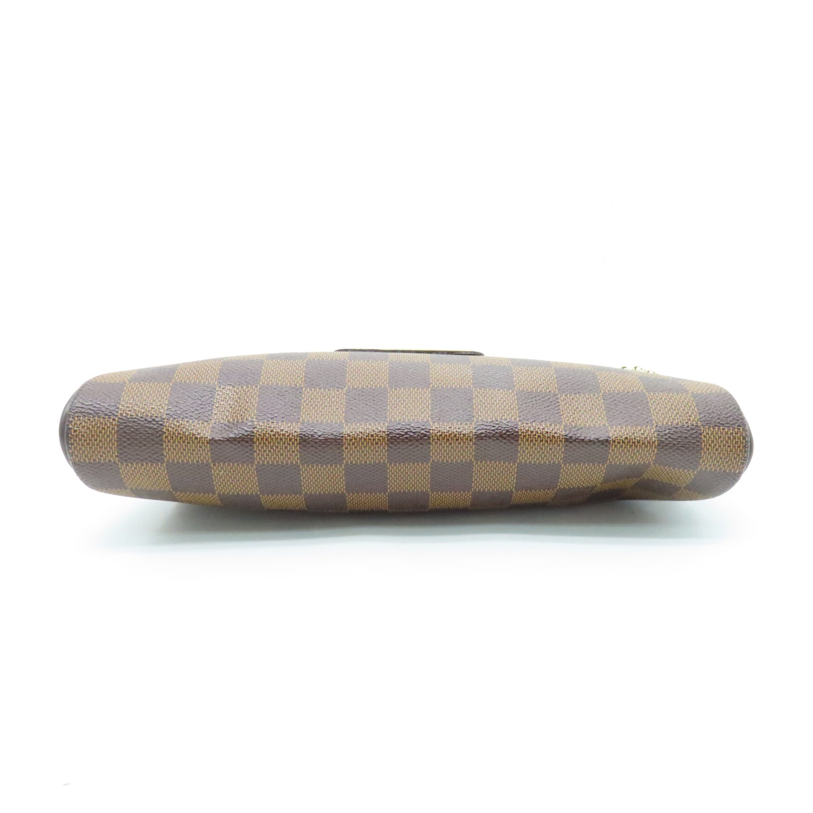 LOUIS VUITTON Damier Eva Gold Buckle Chain Shoulder Bag Brown