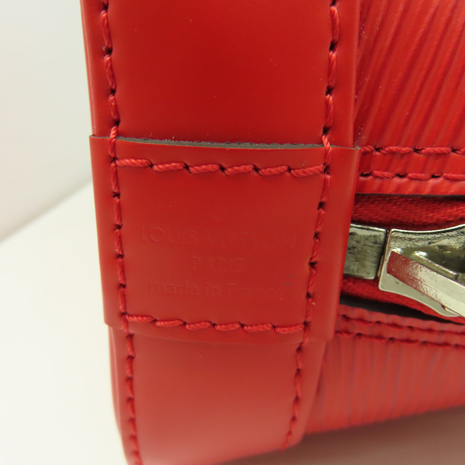 LOUIS VUITTON Epi Alma BB 2Way Shoulder Bag銀扣手挽肩背兩用袋紅色