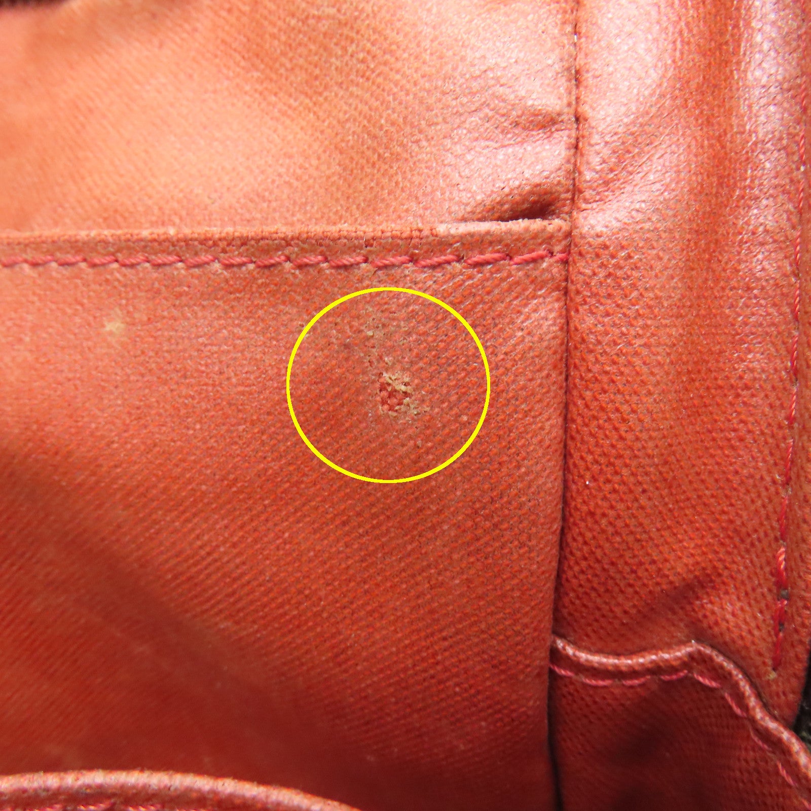 LOUIS VUITTON Damier塗層帆布Trousse Toilteet 金扣手提包啡色