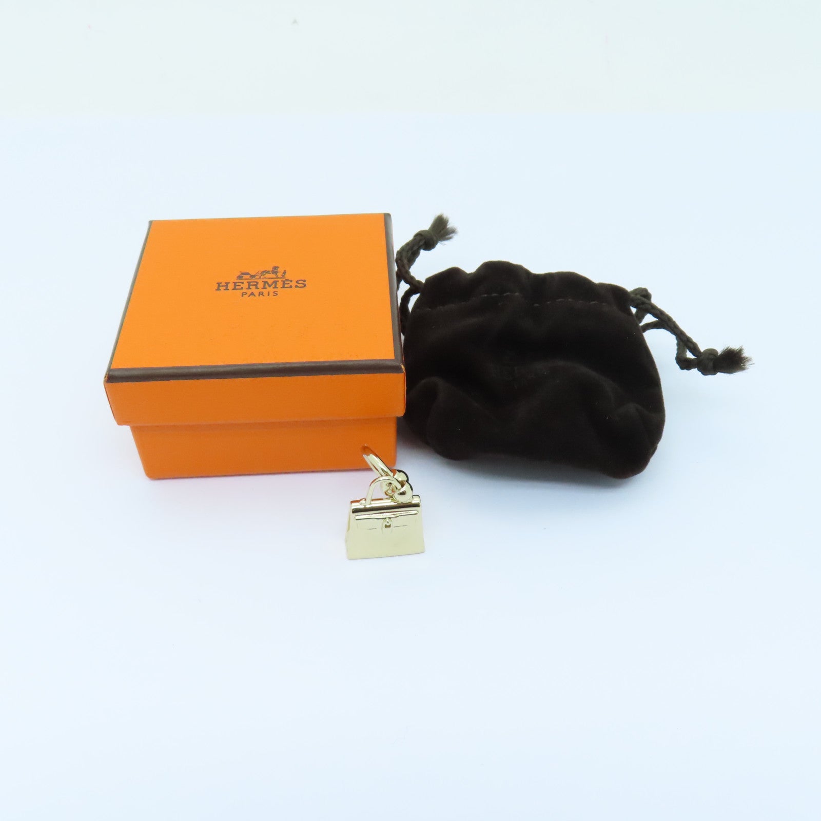 HERMES 金属Twilly Charm金扣挂饰金色