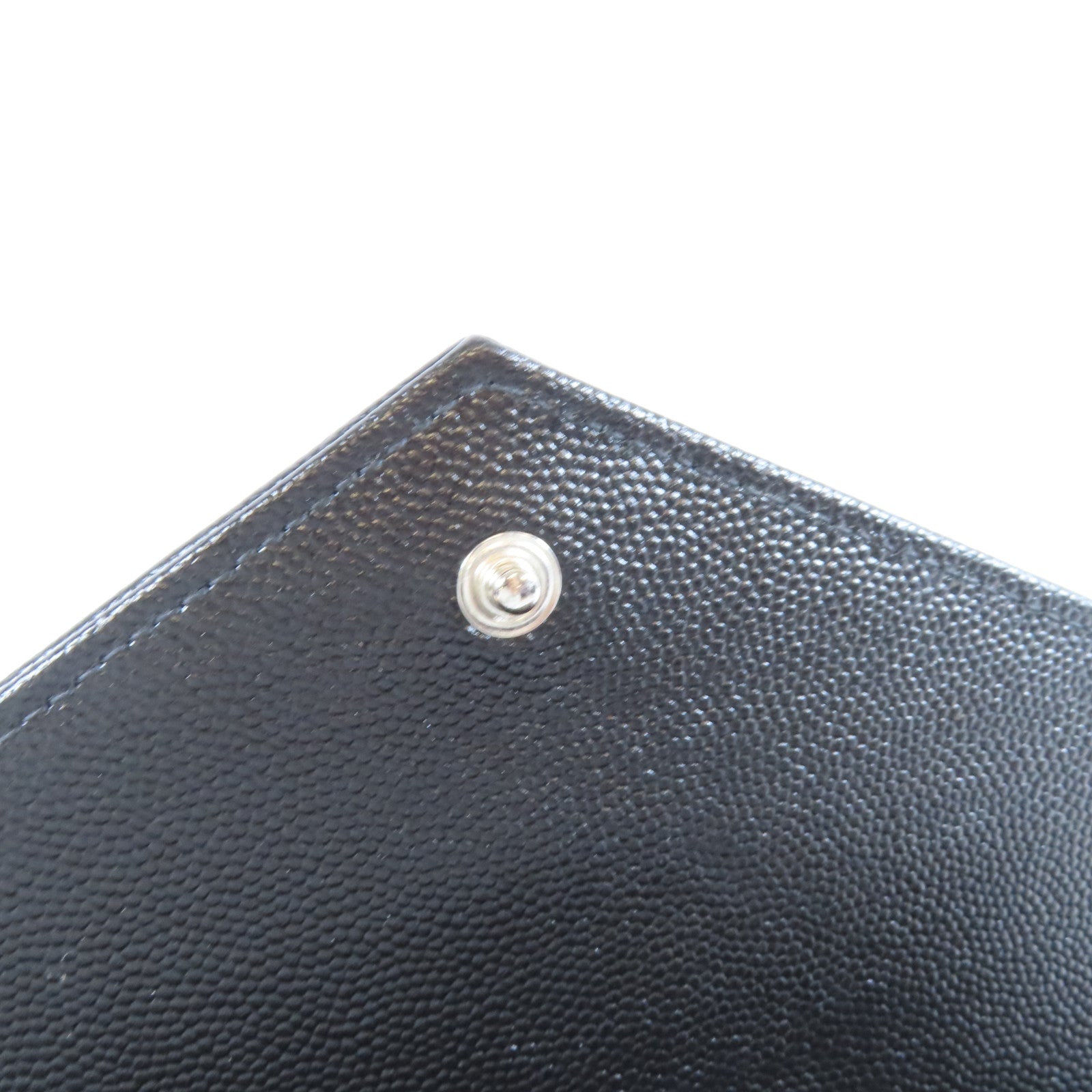 SAINT LAURENT 牛皮皮革Wallet On Chain銀扣鏈帶肩背袋黑色