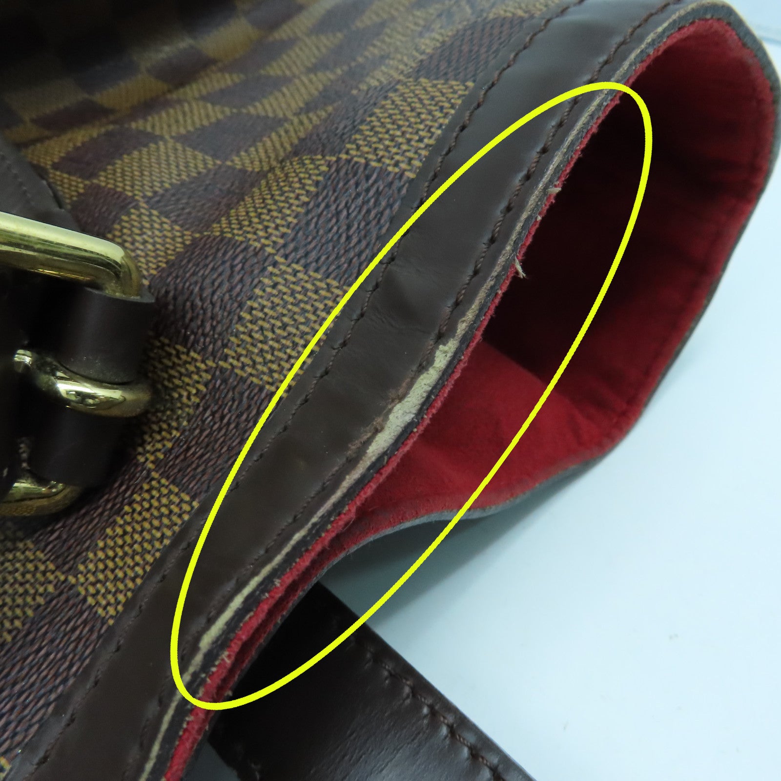 LOUIS VUITTON Damier Hampstead MM Tote Bag金扣手挽袋啡色