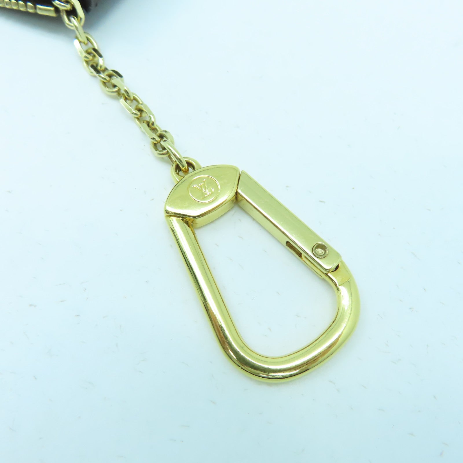 LOUIS VUITTON Monogram Key Pouch金扣鎖匙包啡色