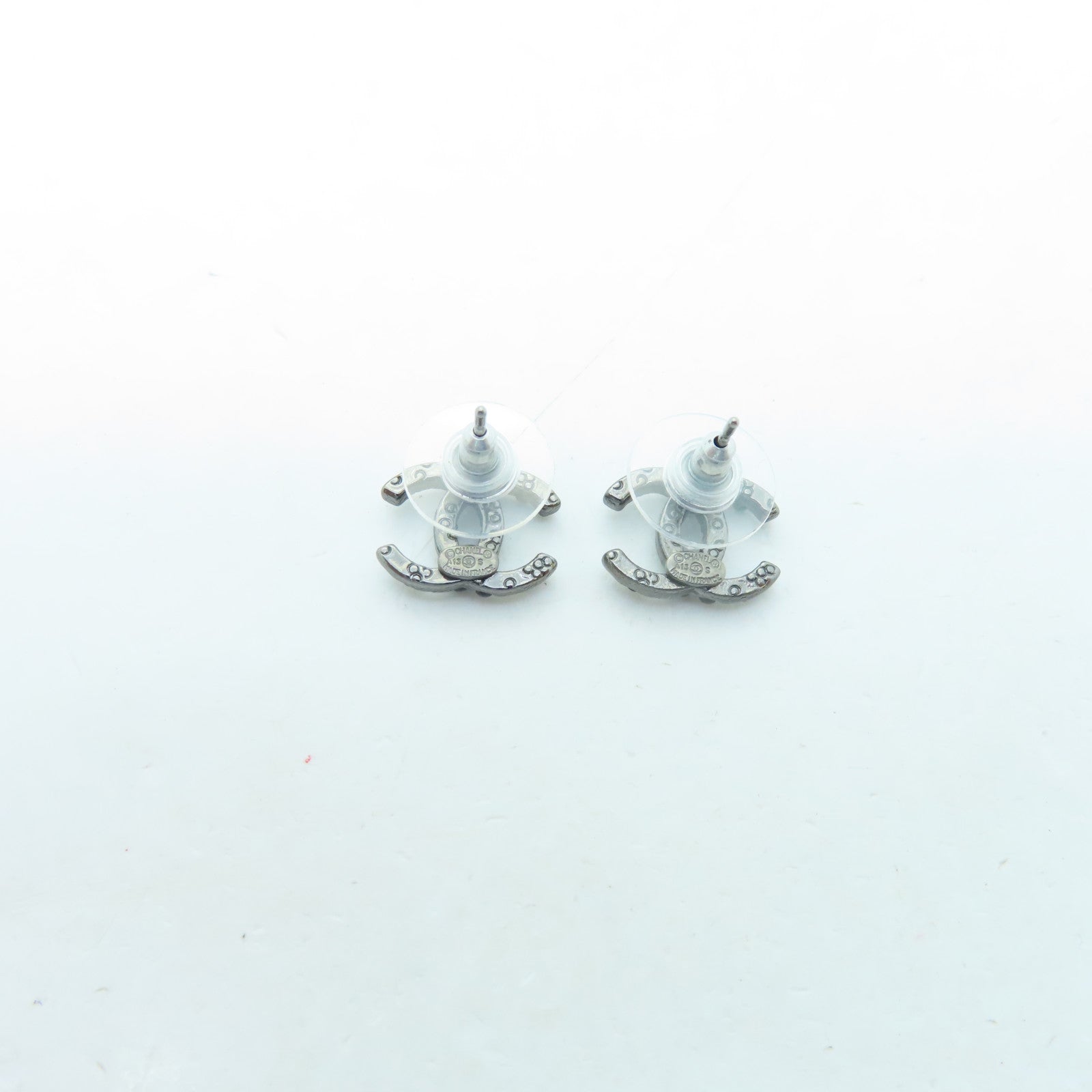 CHANEL 金屬Earrings耳環銀色/黑色