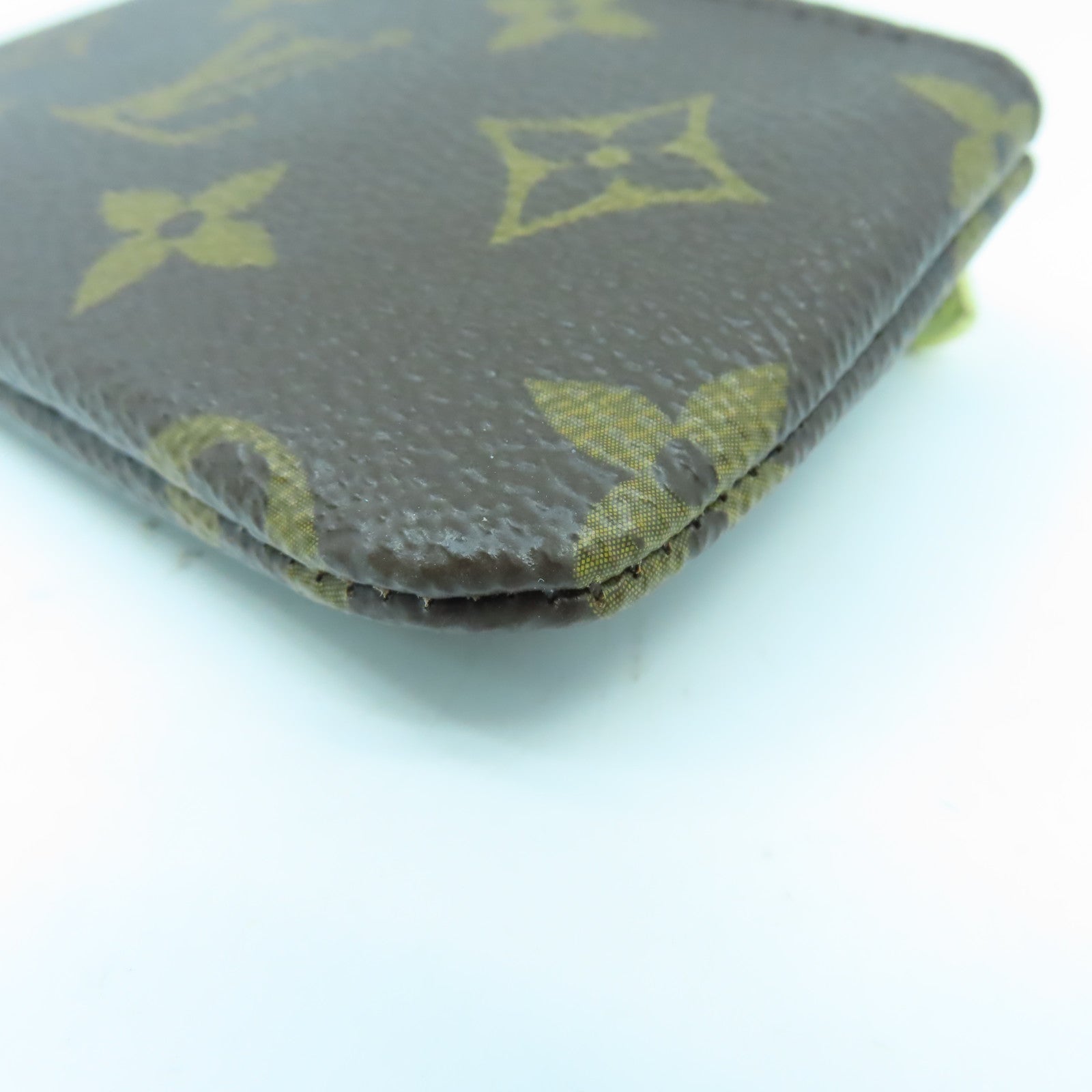 LOUIS VUITTON Monogram Key Pouch金扣鎖匙包啡色