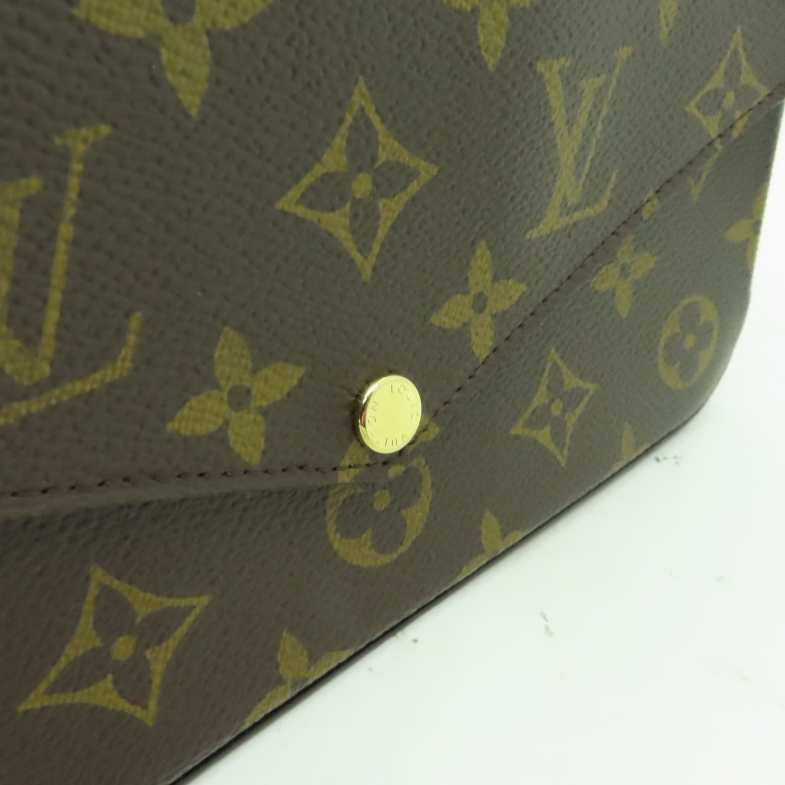 LOUIS VUITTON Monogram Felicie Pochette金扣鏈帶肩背袋棕色