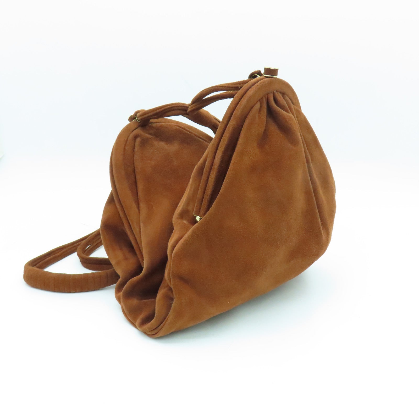 BOTTEGA VENETA 麂皮皮革Shoulder Bag金扣肩背袋啡色