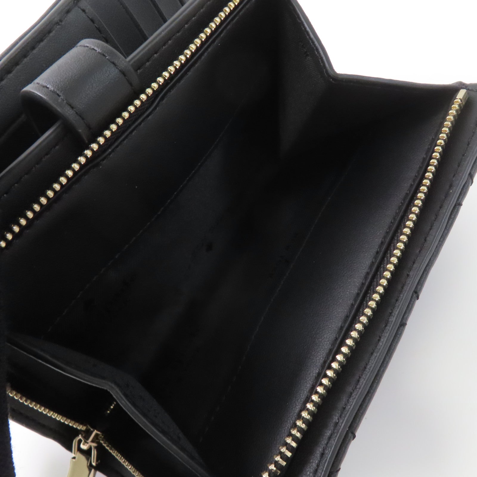 Kate Spade 牛皮皮革Short Wallet金扣短錢包黑色