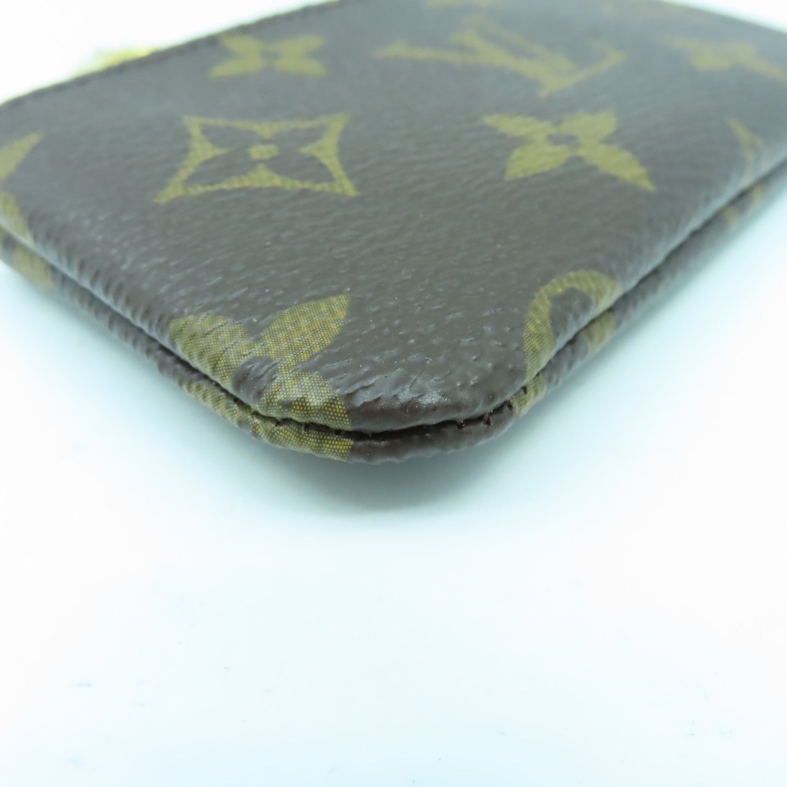 LOUIS VUITTON Monogram Key Pouch金扣鎖匙包啡色